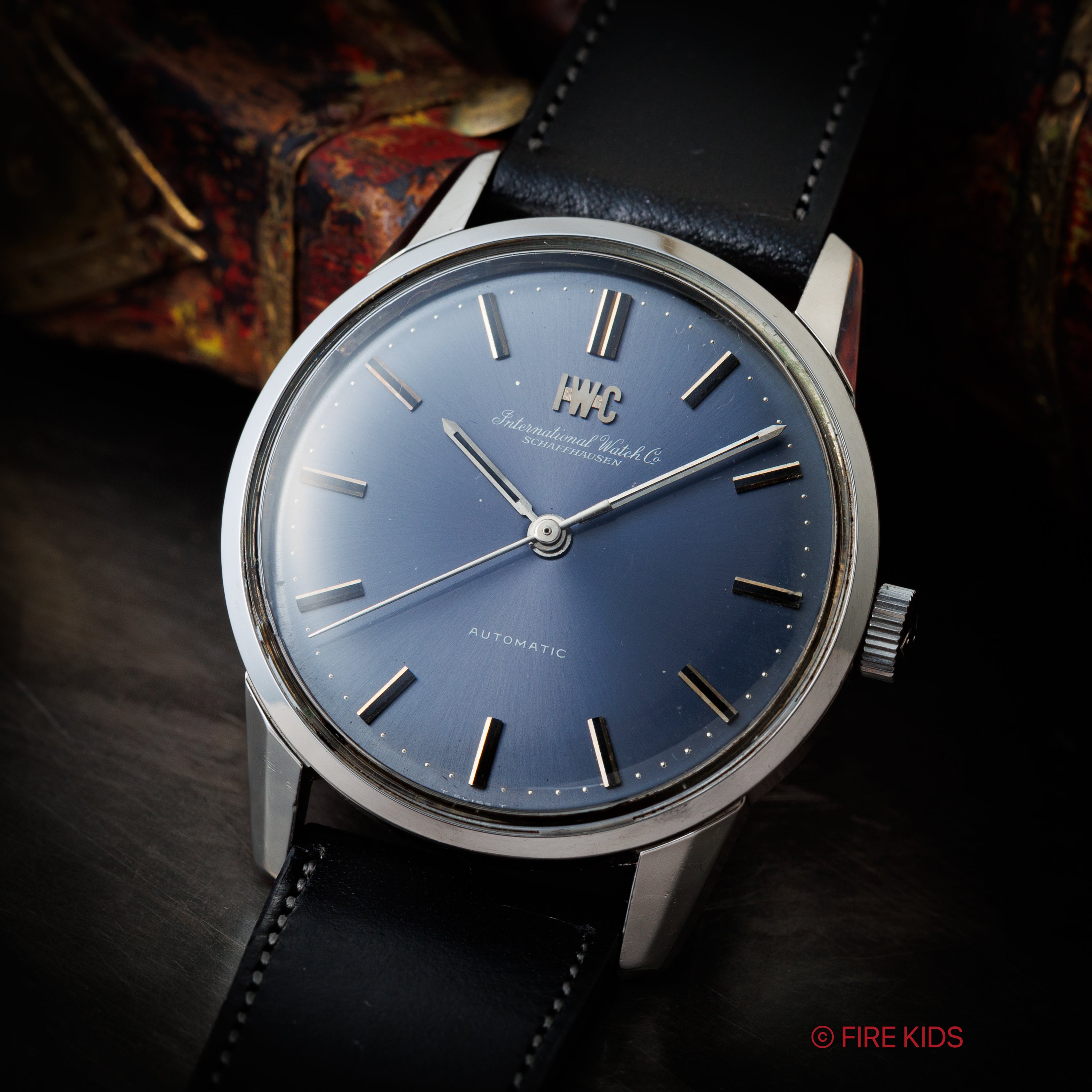 IWC 1967年製 ラウンドケース ブルーダイヤル ペラトン式自動巻き Cal.854 Ref.R810A