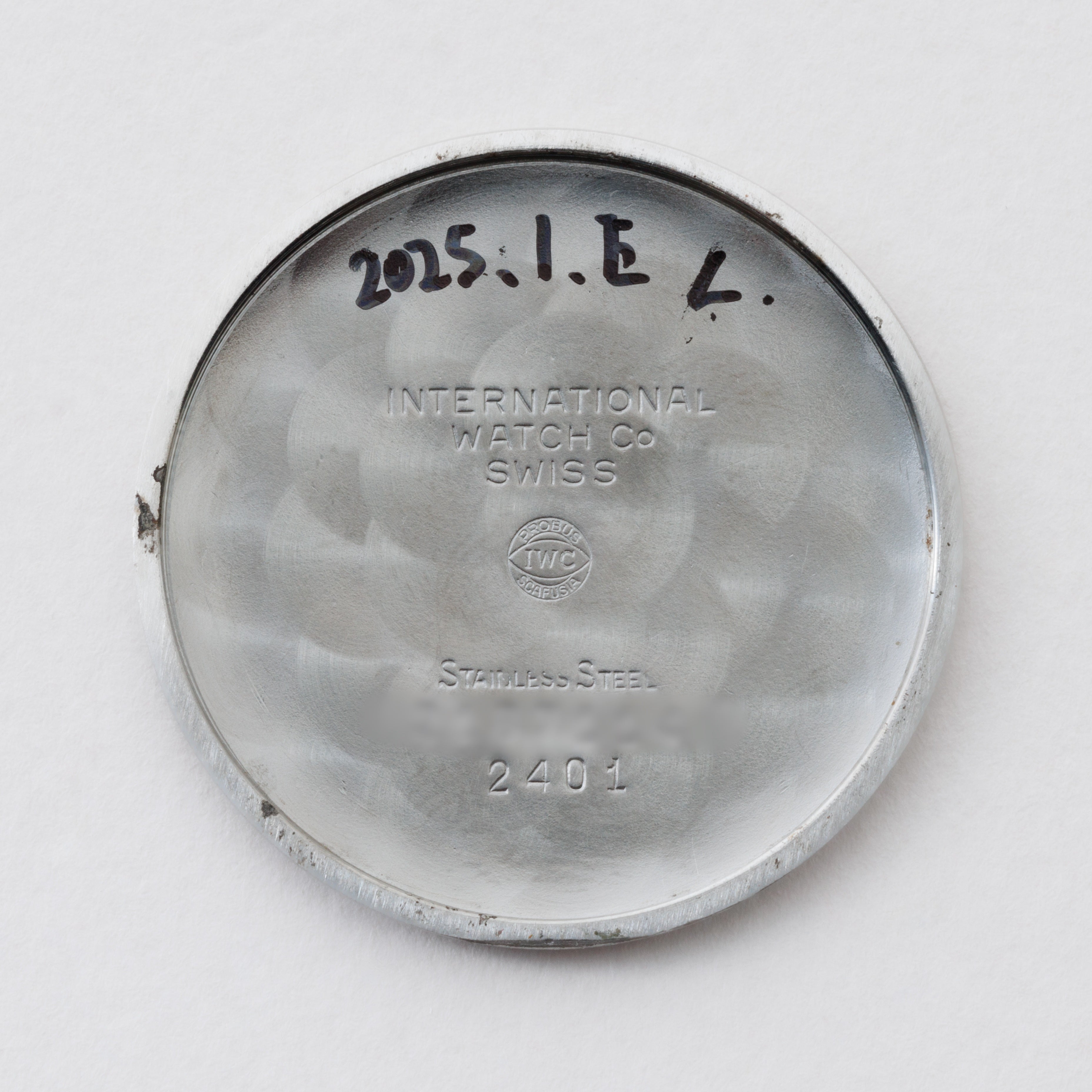 IWC ラウンドケース 1973年製 Ref.2401 手巻き Cal.403 ブルーダイヤル 純正ブレス