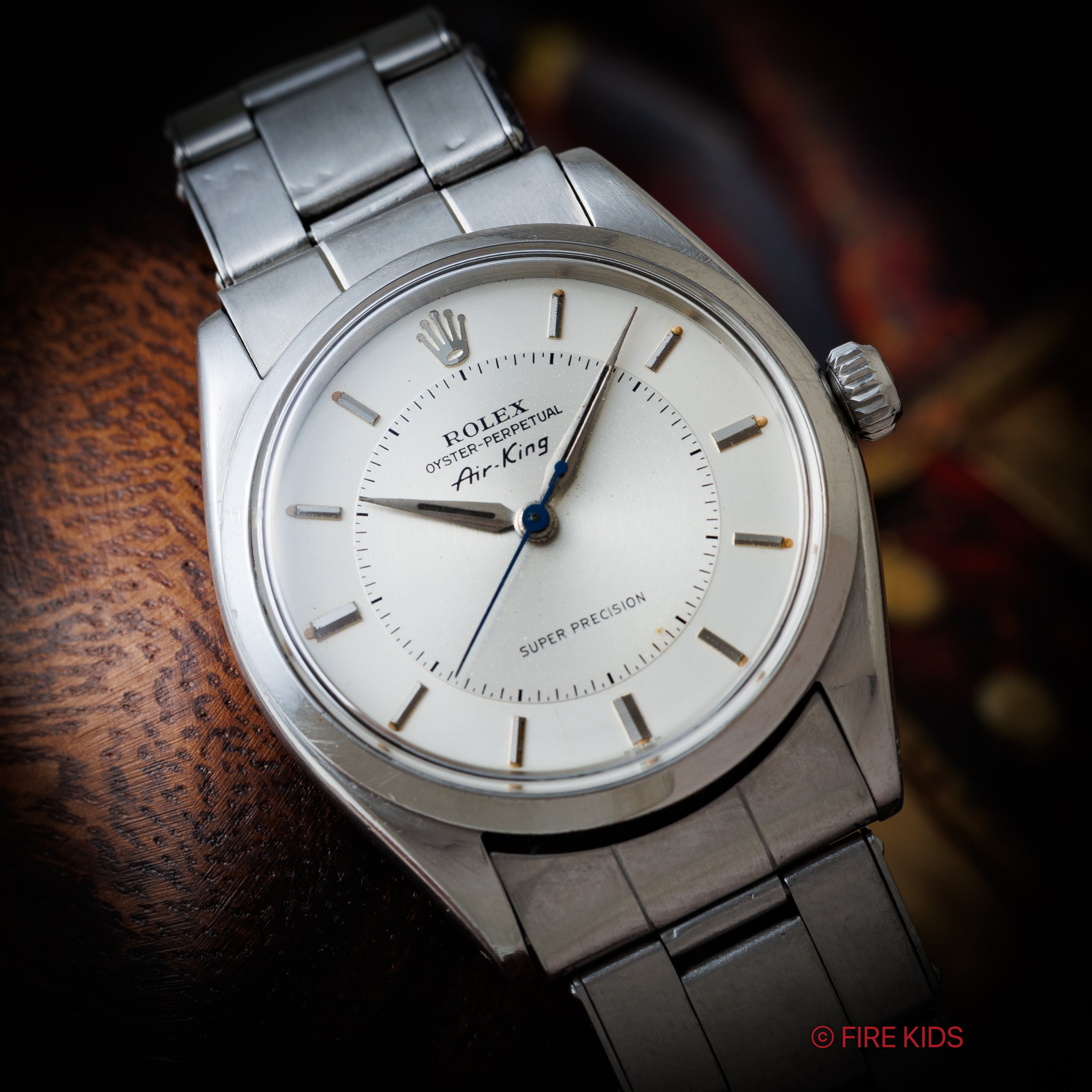 ロレックス エアキング Ref.6552 ブルズアイダイヤル 1958年製 ノンデイト Cal.1030 純正リベットブレス