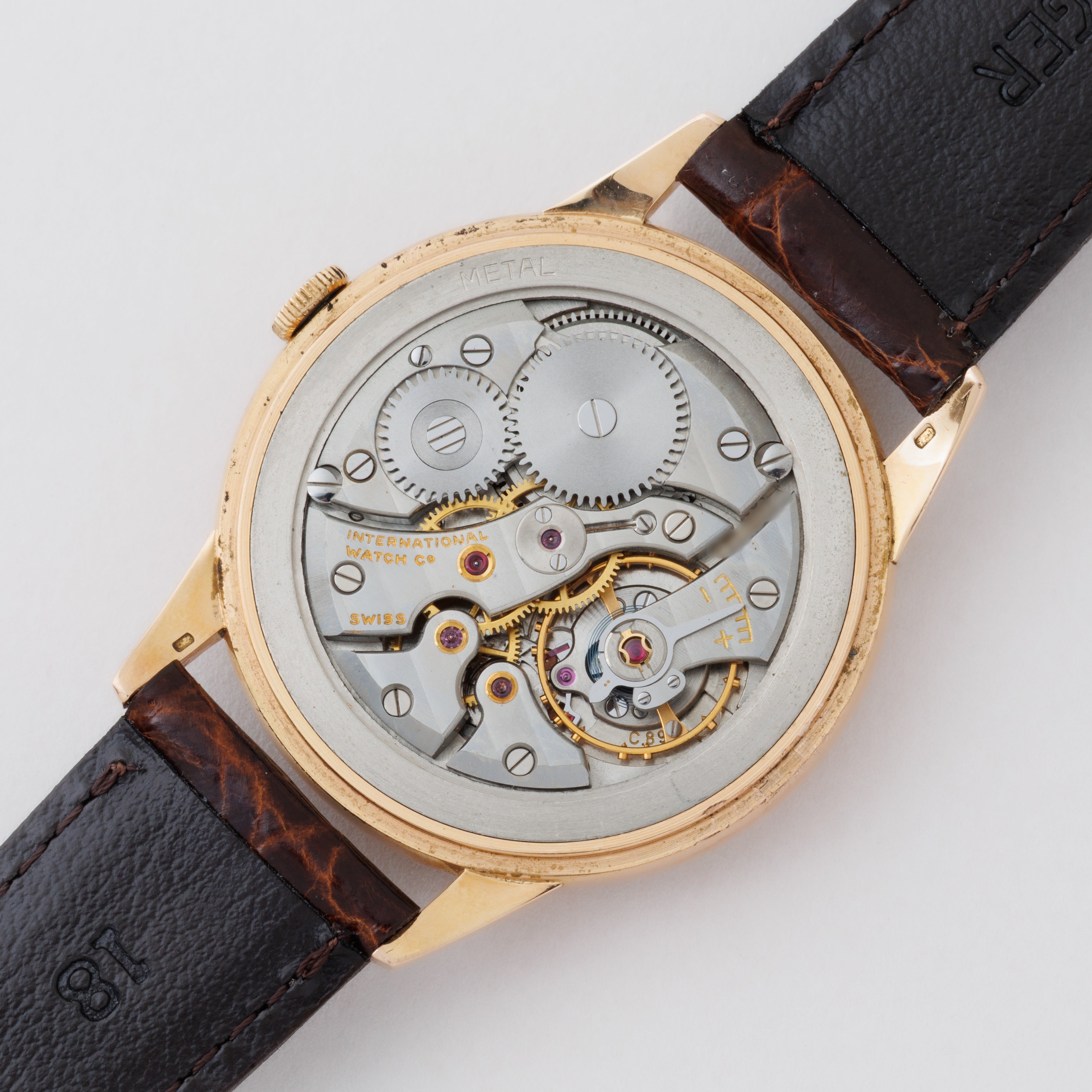 IWC 18金無垢ピンクゴールドラウンドケース  1963年製 手巻き Cal.89 Ref.604