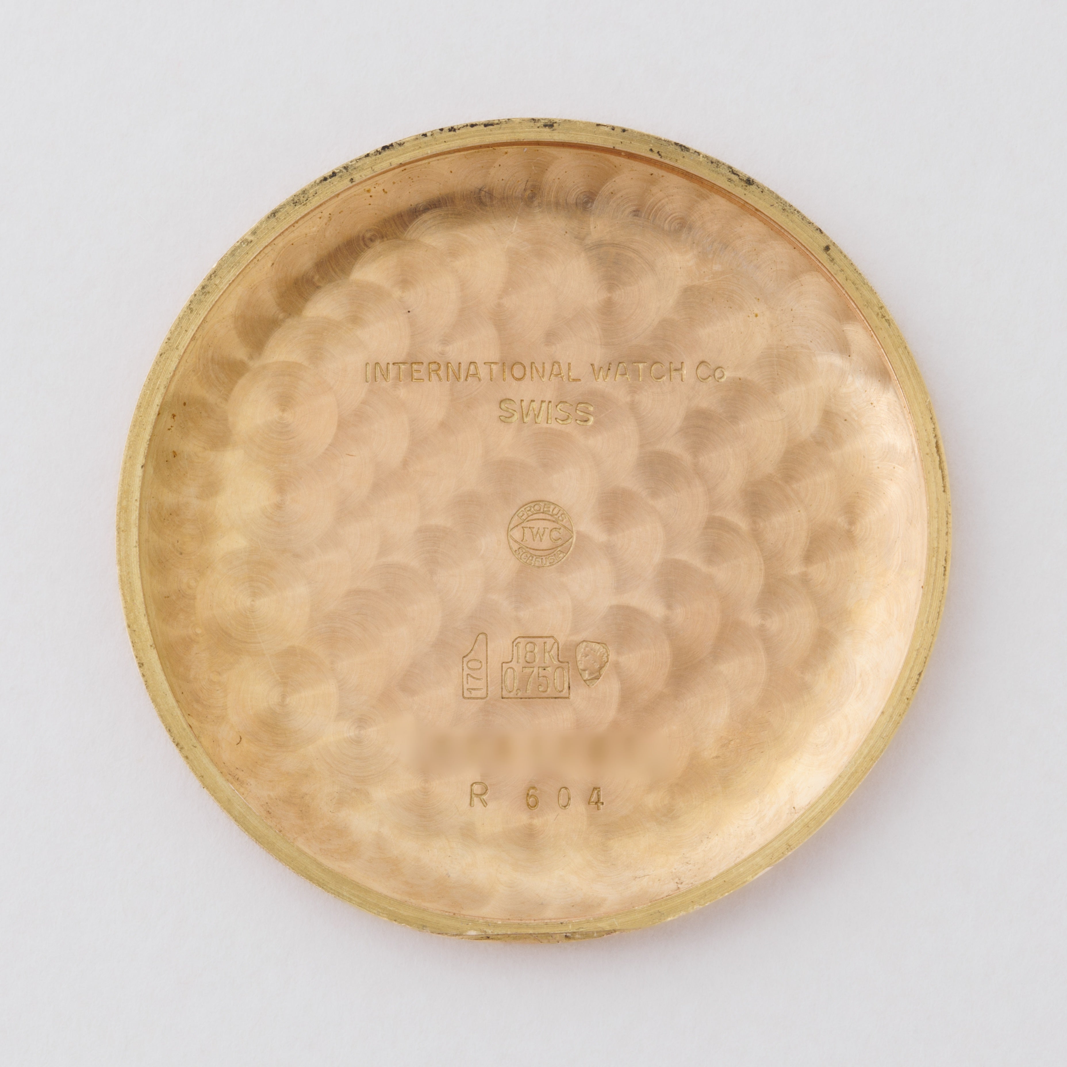 IWC 18金無垢ピンクゴールドラウンドケース  1963年製 手巻き Cal.89 Ref.604