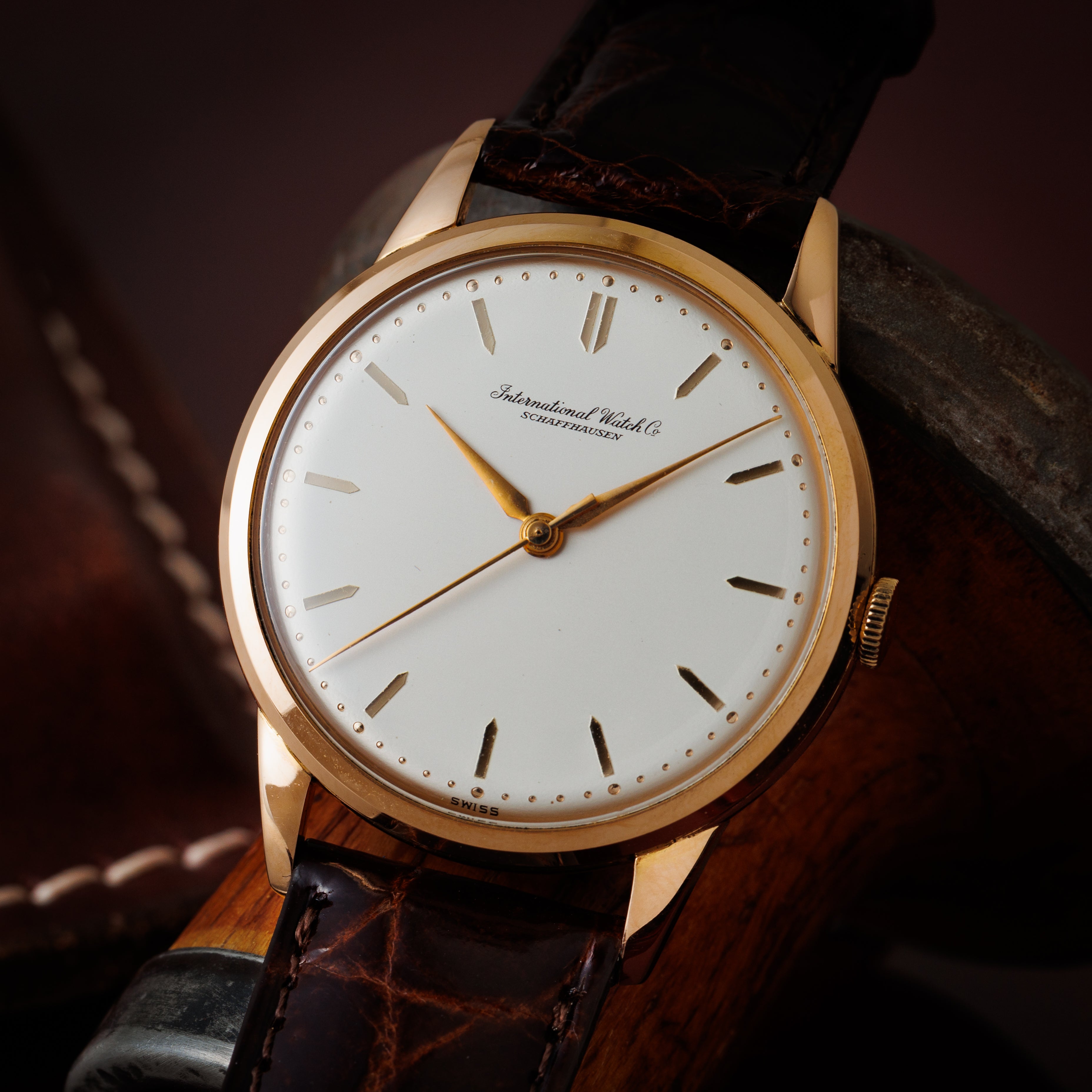 IWC 18金無垢ピンクゴールドラウンドケース  1963年製 手巻き Cal.89 Ref.604