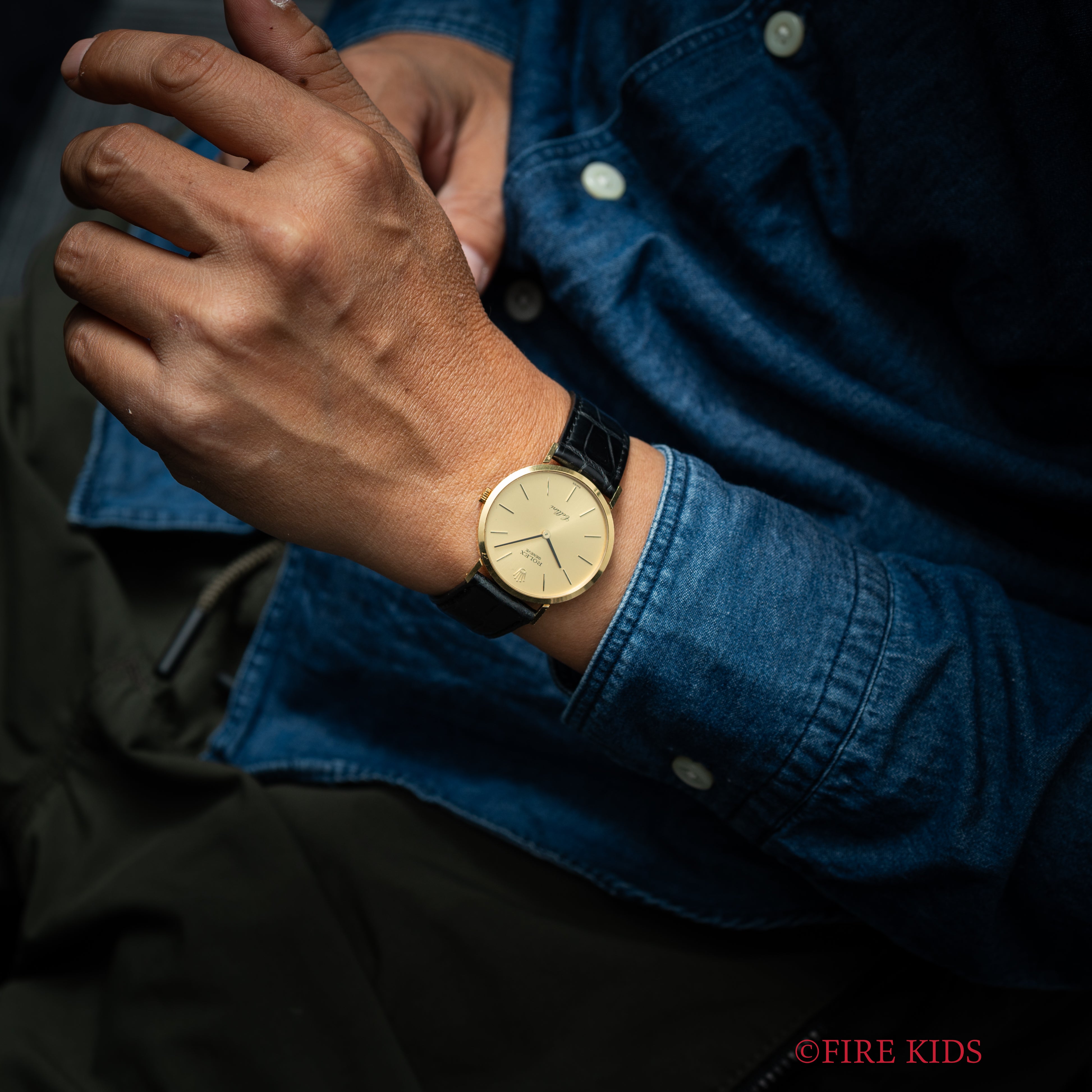 ロレックス チェリーニ 1975年製 Ref.4112 18金無垢ラウンドケース