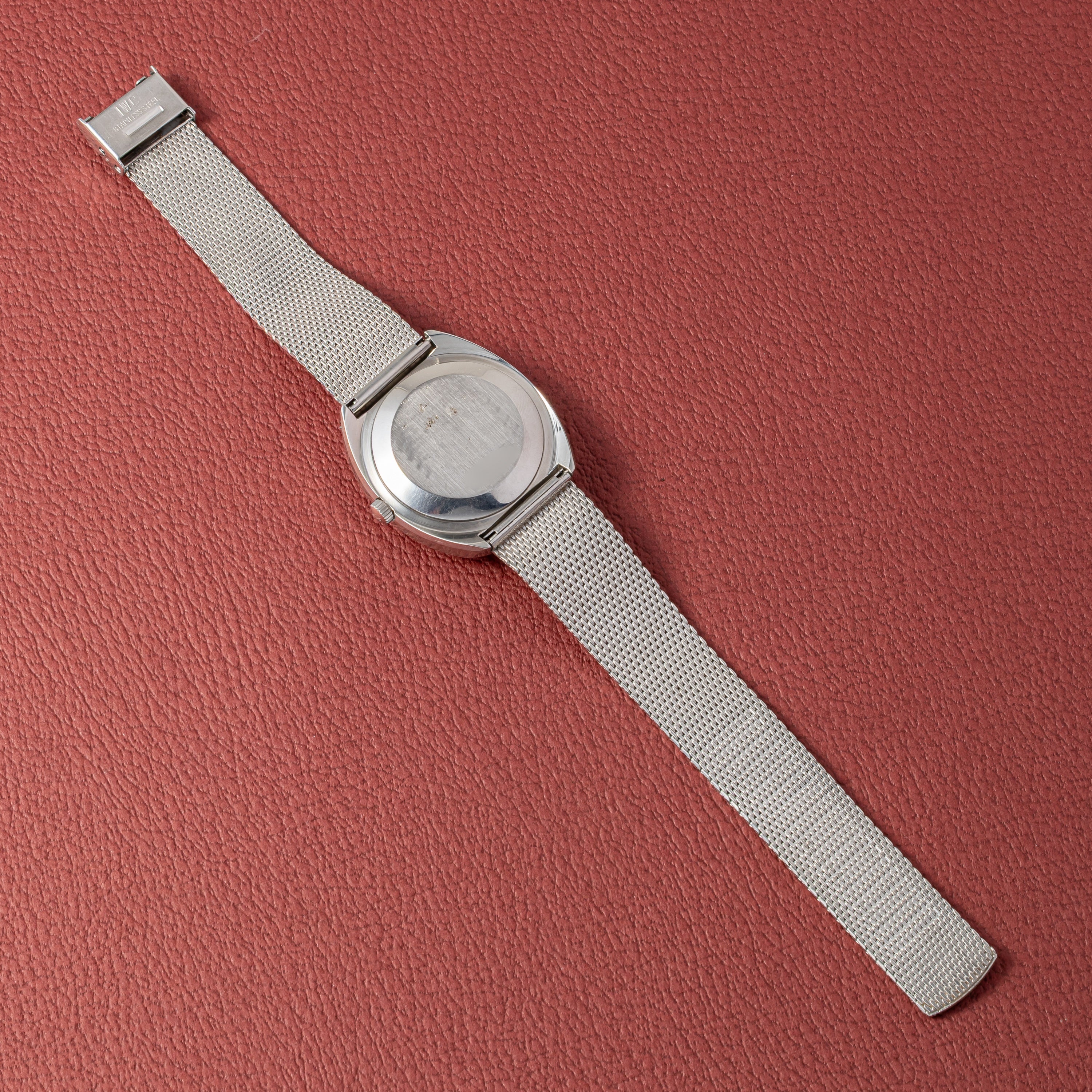 IWC ブルーマーブルダイヤル 1974年製 トノーケース 純正メッシュブレス ギャラ付