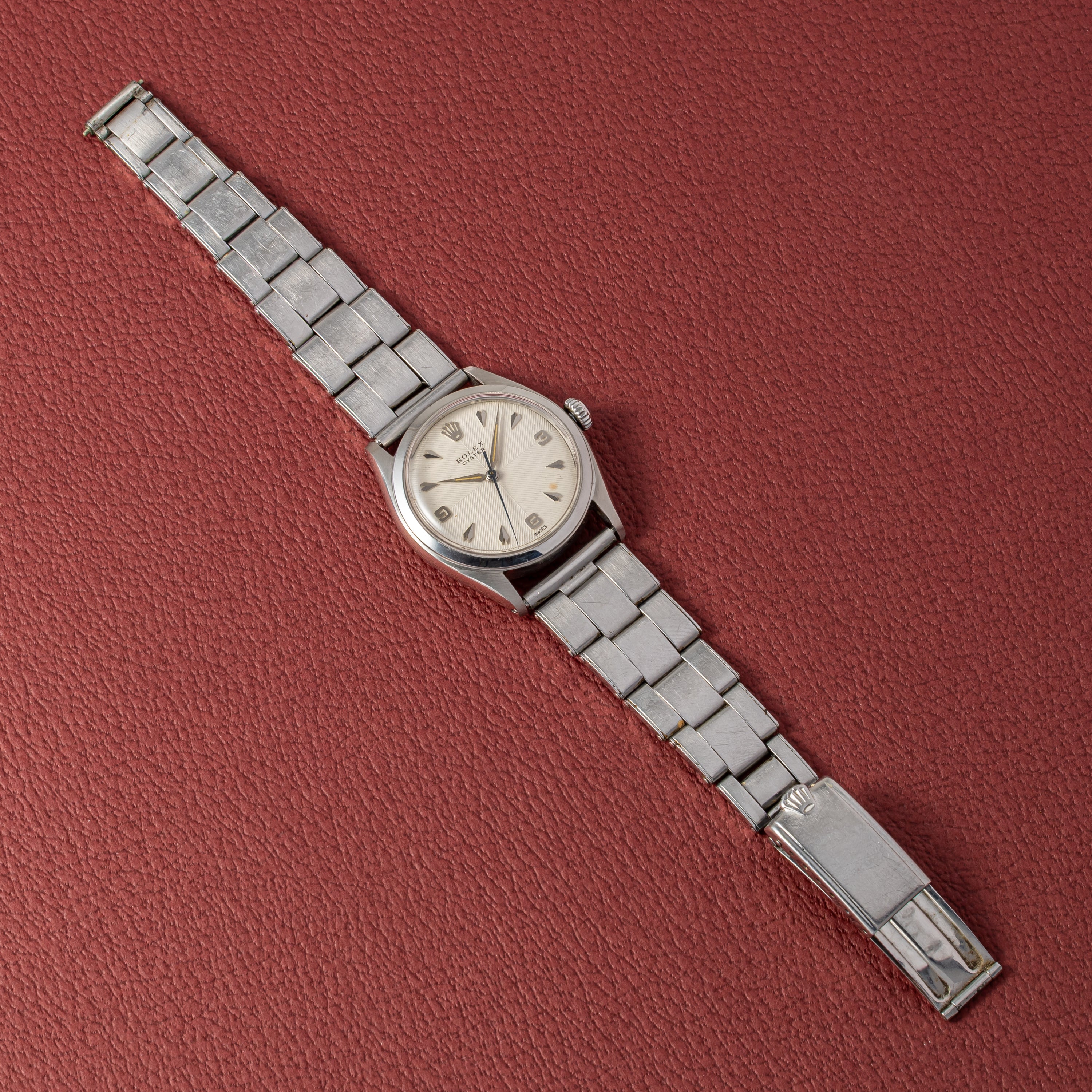 ロレックス オイスター シェブロンダイヤル 手巻き ゲイフレアーブレス スーパーオイスター 1952年製 Ref.6022