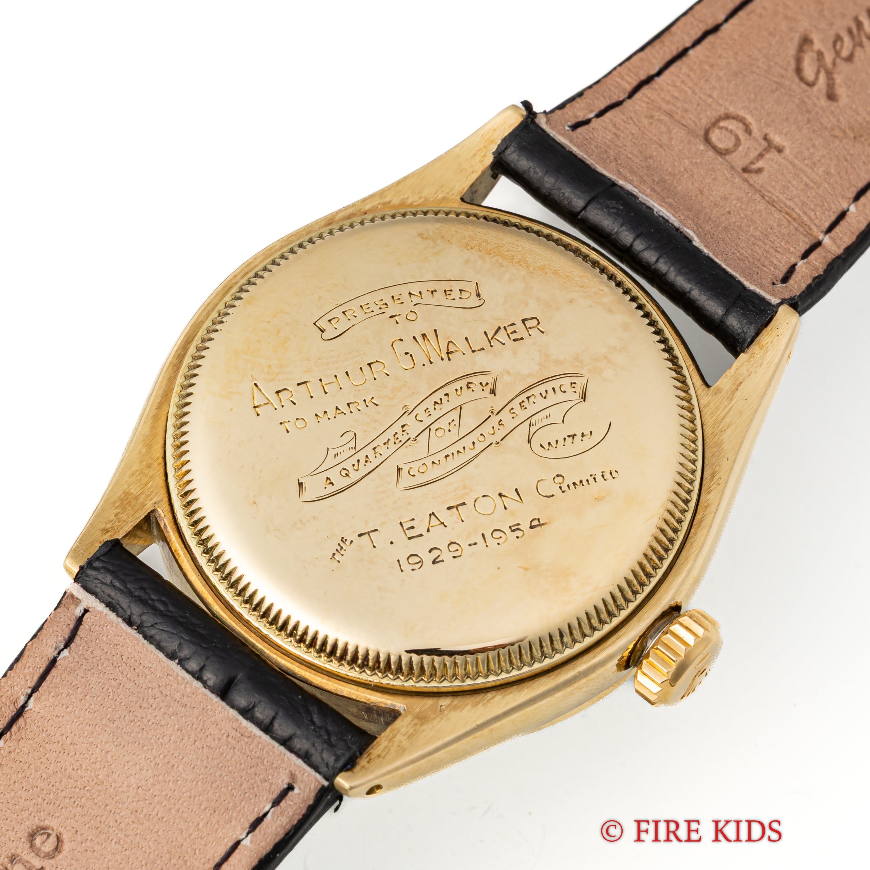 ロレックス 14金無垢クォーターセンチュリー 1953年製 イートン25周年勤続記念