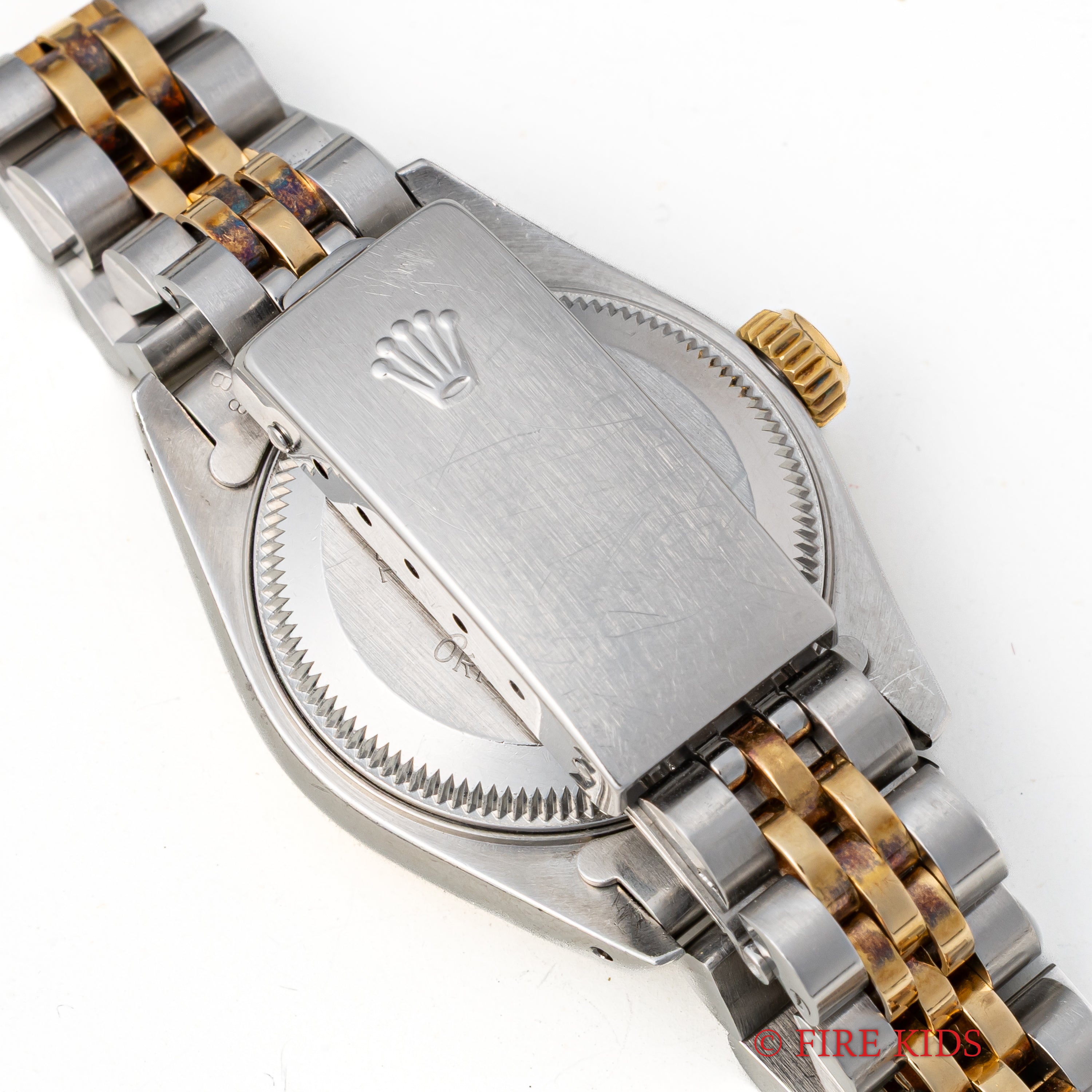 ロレックス デイトジャスト レディースコンビ ウッドダイヤル Ref.69173 1991年製 純正コンビブレス付き