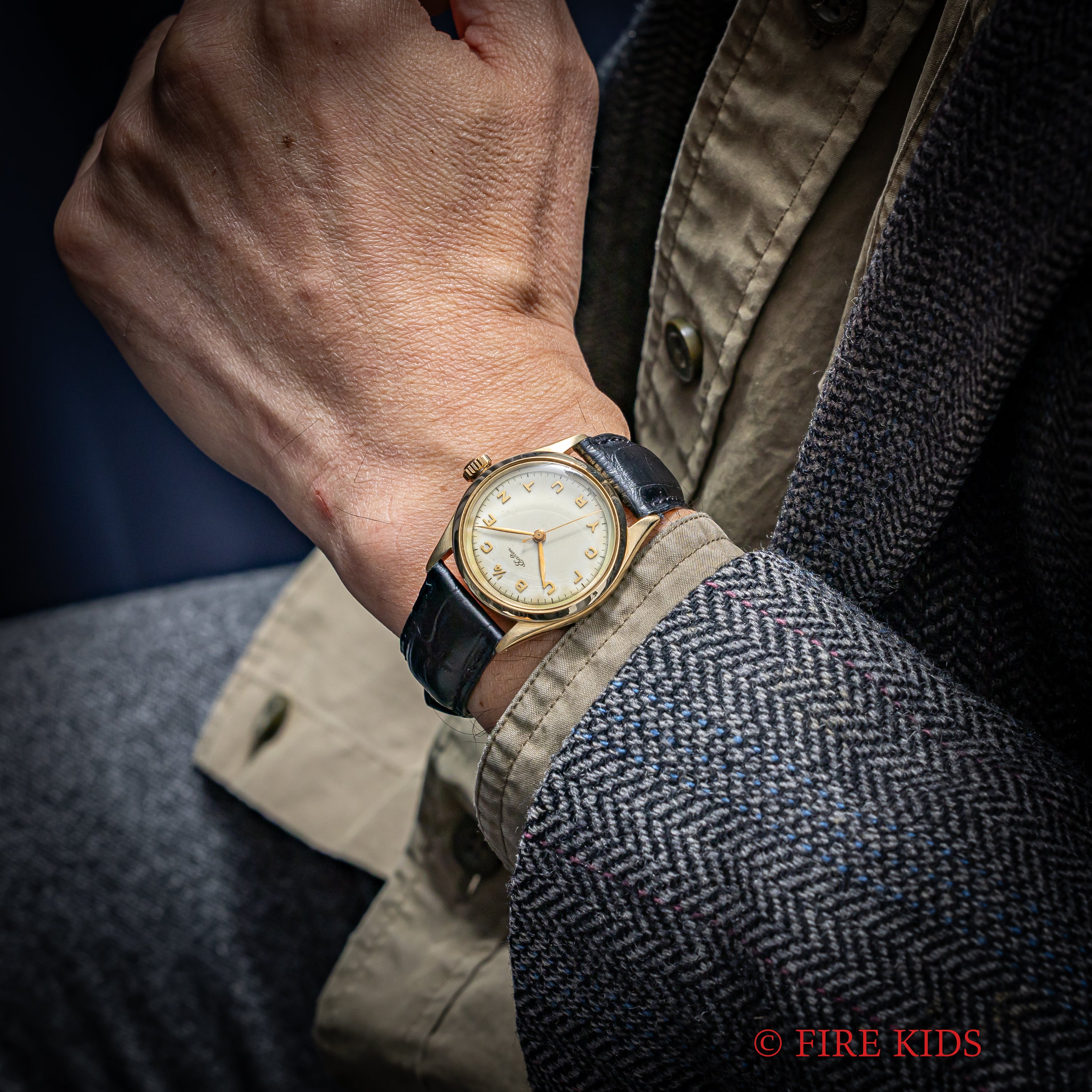 ロレックス 14金無垢クォーターセンチュリー 1953年製 イートン25周年勤続記念