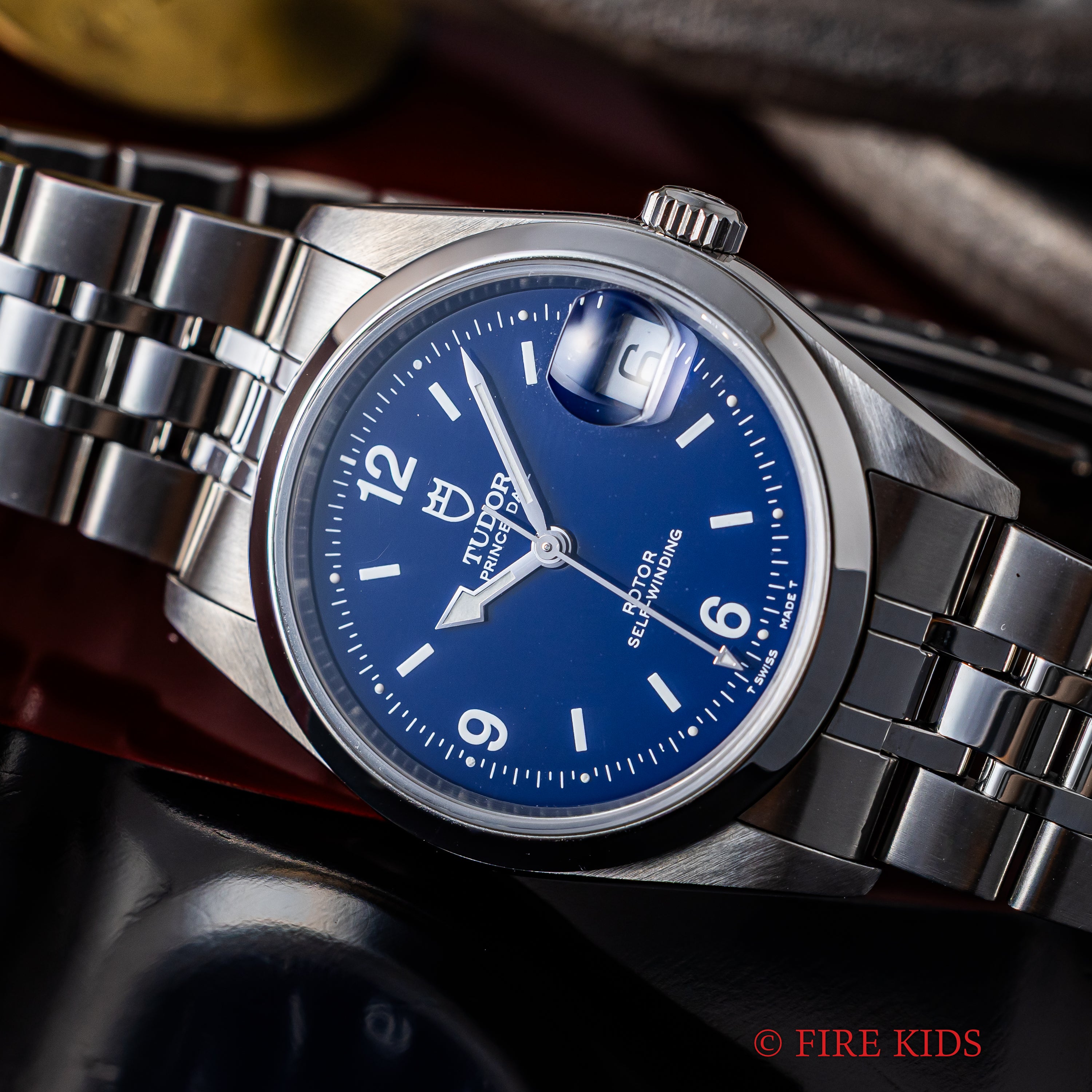 チューダー プリンスデイト 1997年製 ダークブルーダイヤル 純正ステンレスブレス ギャラ付き