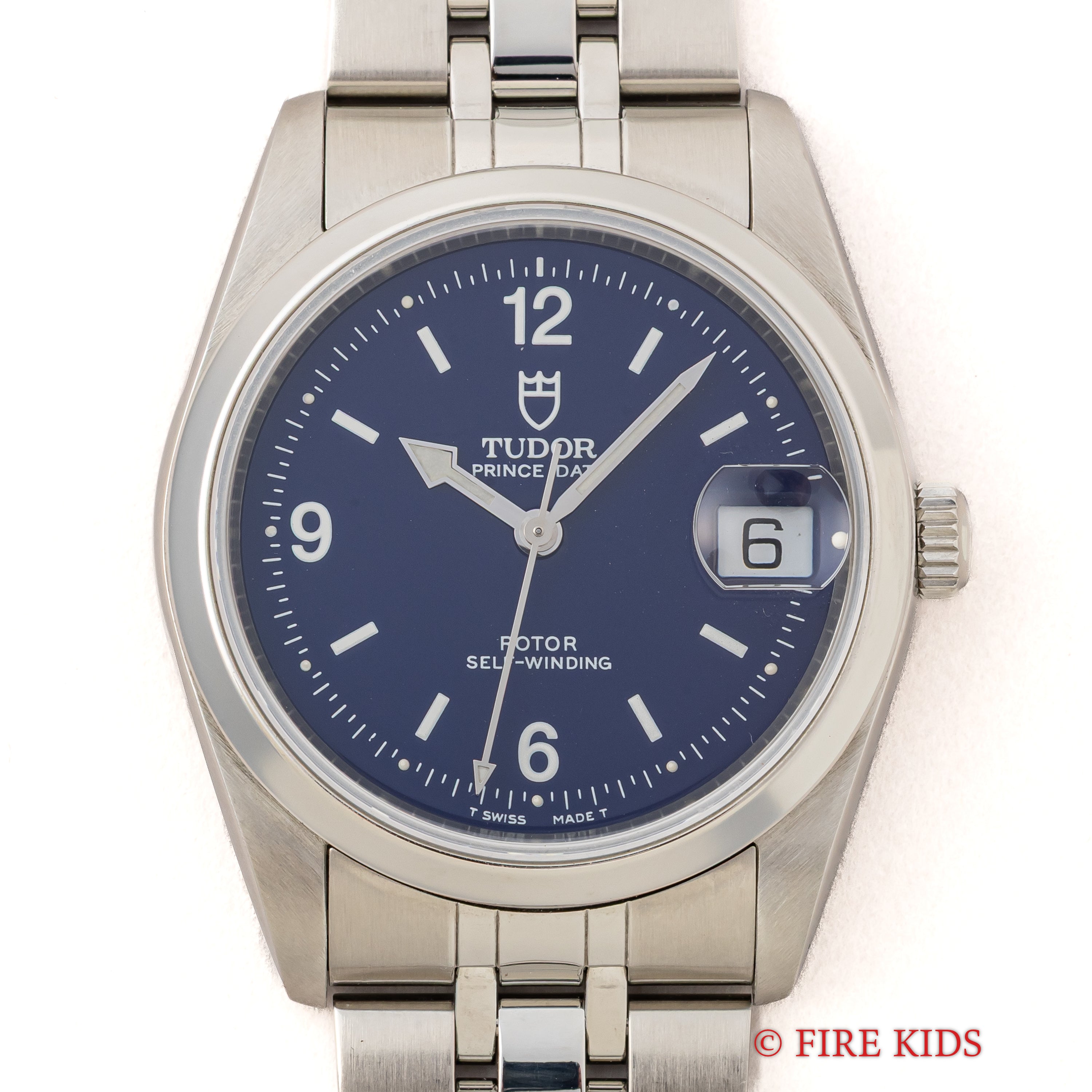 チューダー プリンスデイト 1997年製 ダークブルーダイヤル 純正ステンレスブレス ギャラ付き