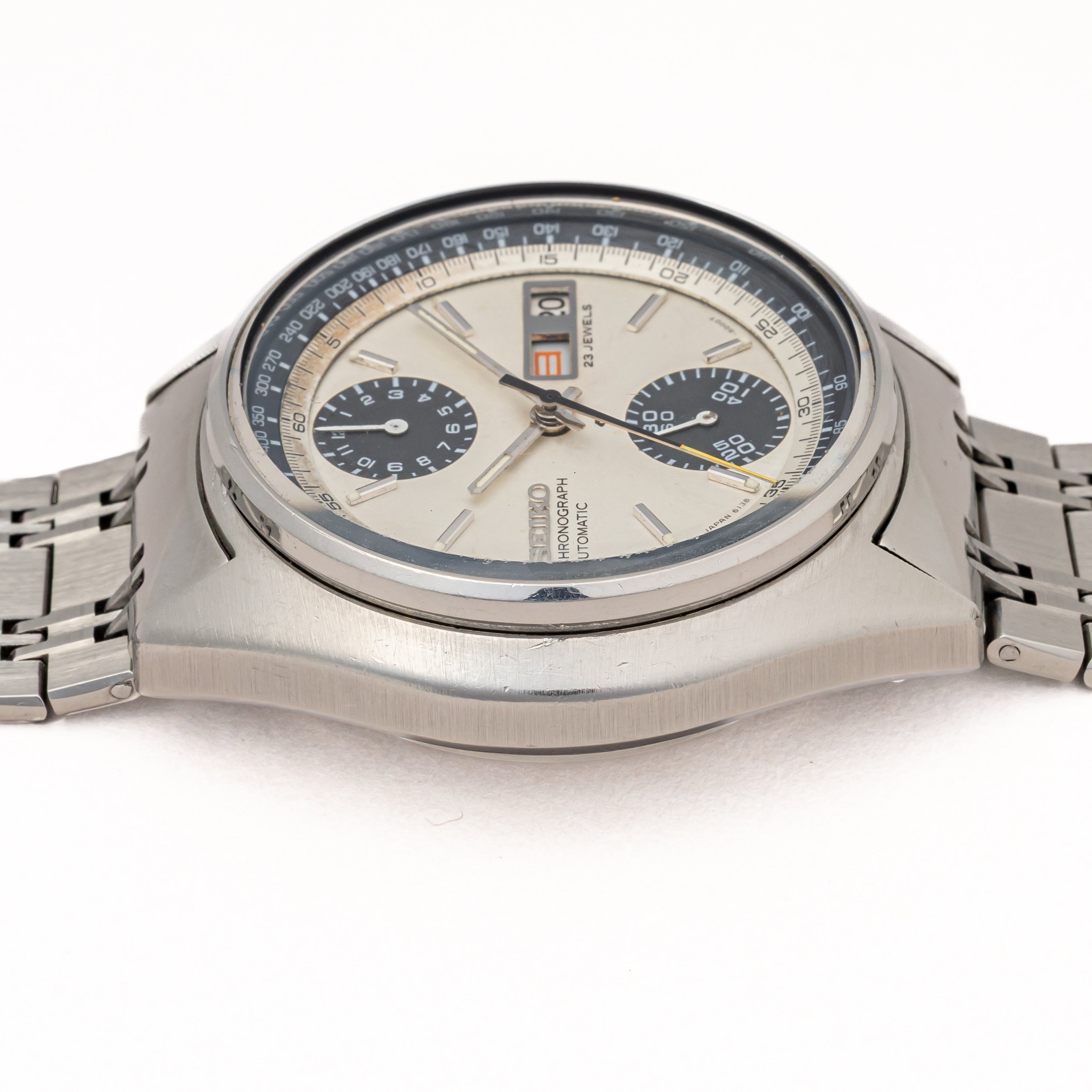 セイコー クロノグラフ 1971年製 Ref.6138-8000 ベビーパンダ  純正ステンレスブレス