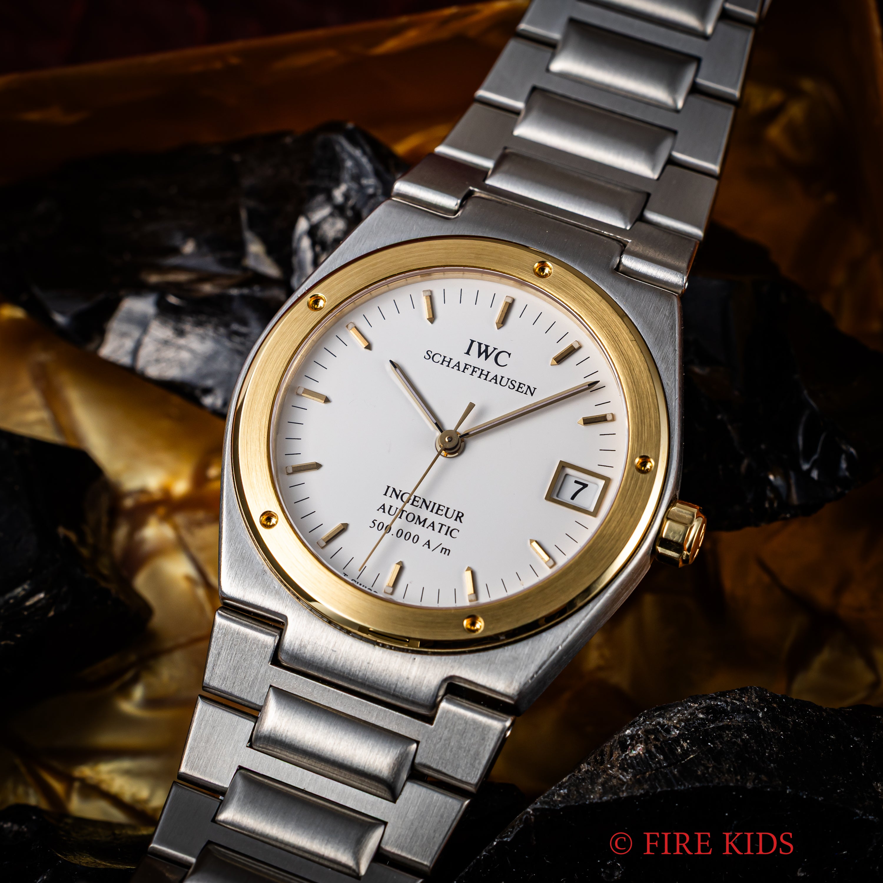 IWC インヂュニア 1992年製 Ref.3508 コンビ ジェンタデザイン 耐磁時計 自動巻きクロノメーター