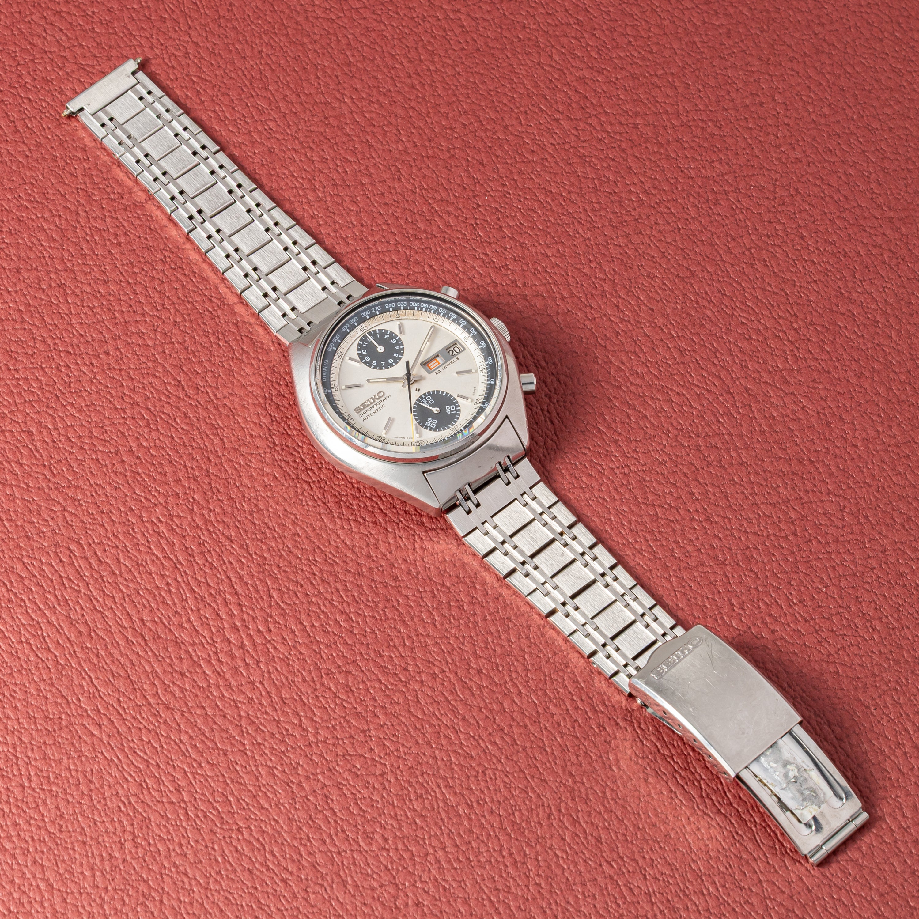 セイコー クロノグラフ 1971年製 Ref.6138-8000 ベビーパンダ  純正ステンレスブレス