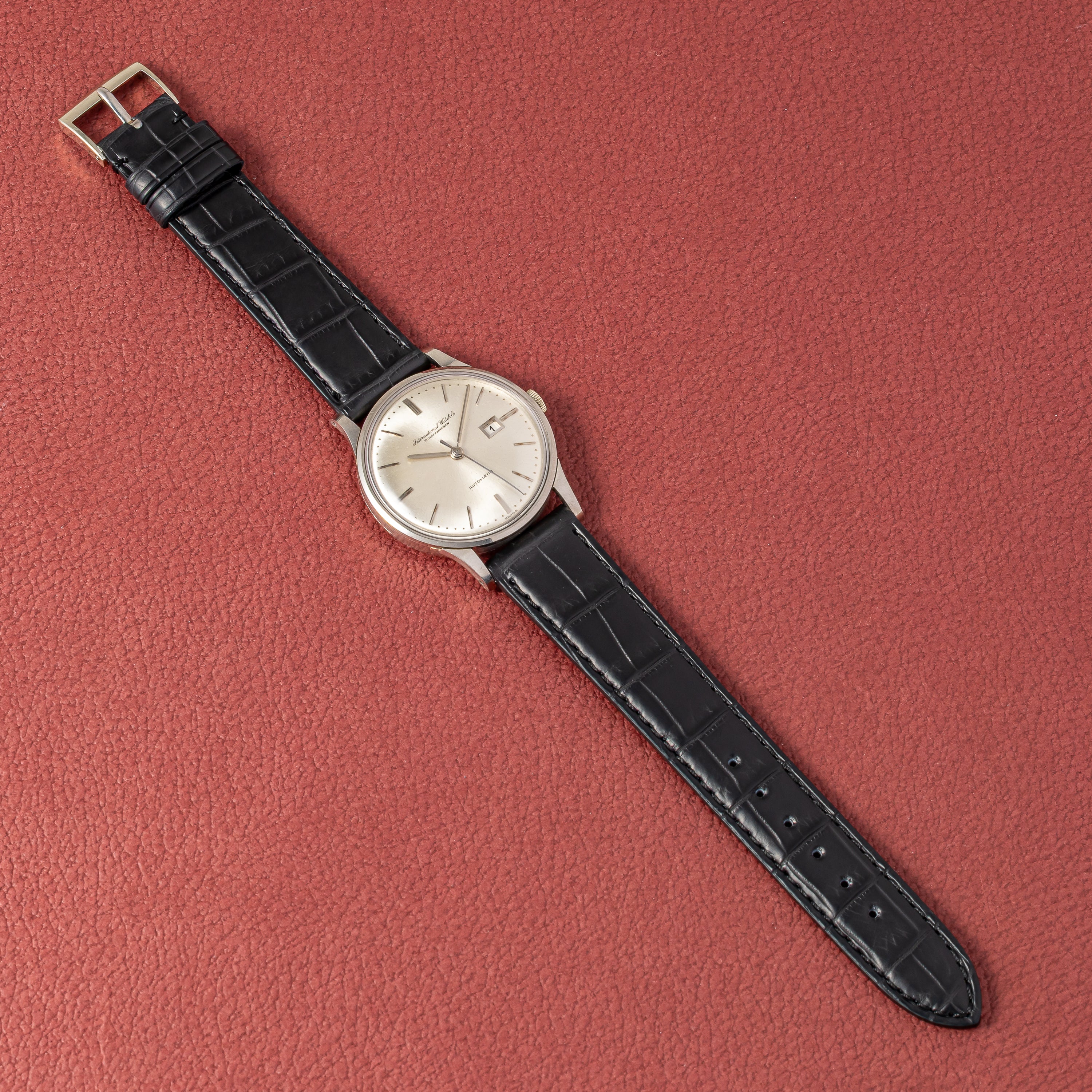 IWC 18金無垢WGラウンドケース 1963年製 Cal.8531 寄り目 ペラトン式自動巻き WG製尾錠付