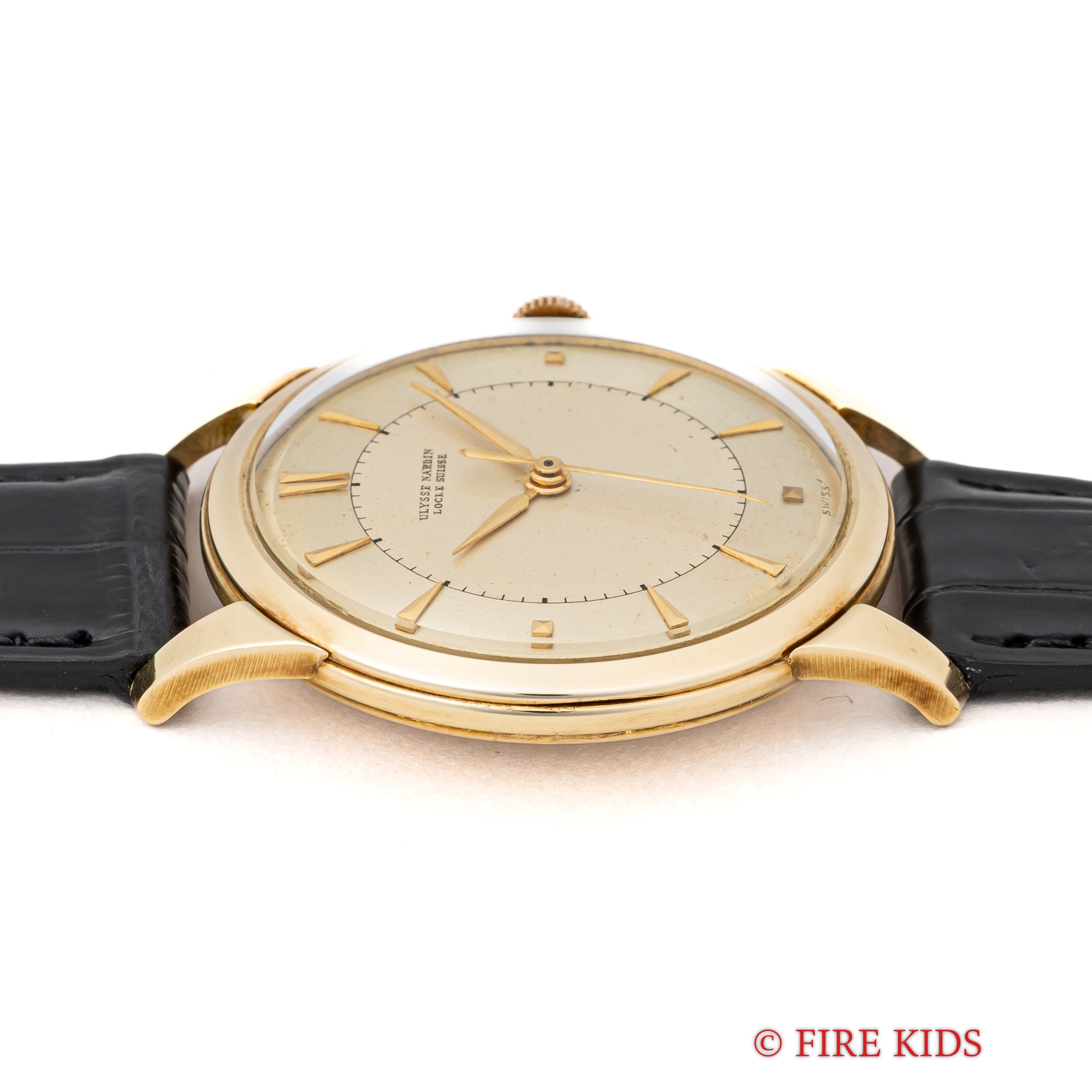 ユリスナルダン 14金無垢イエローゴールドケース 1950年代製 手巻 Cal.531 センターセコンド