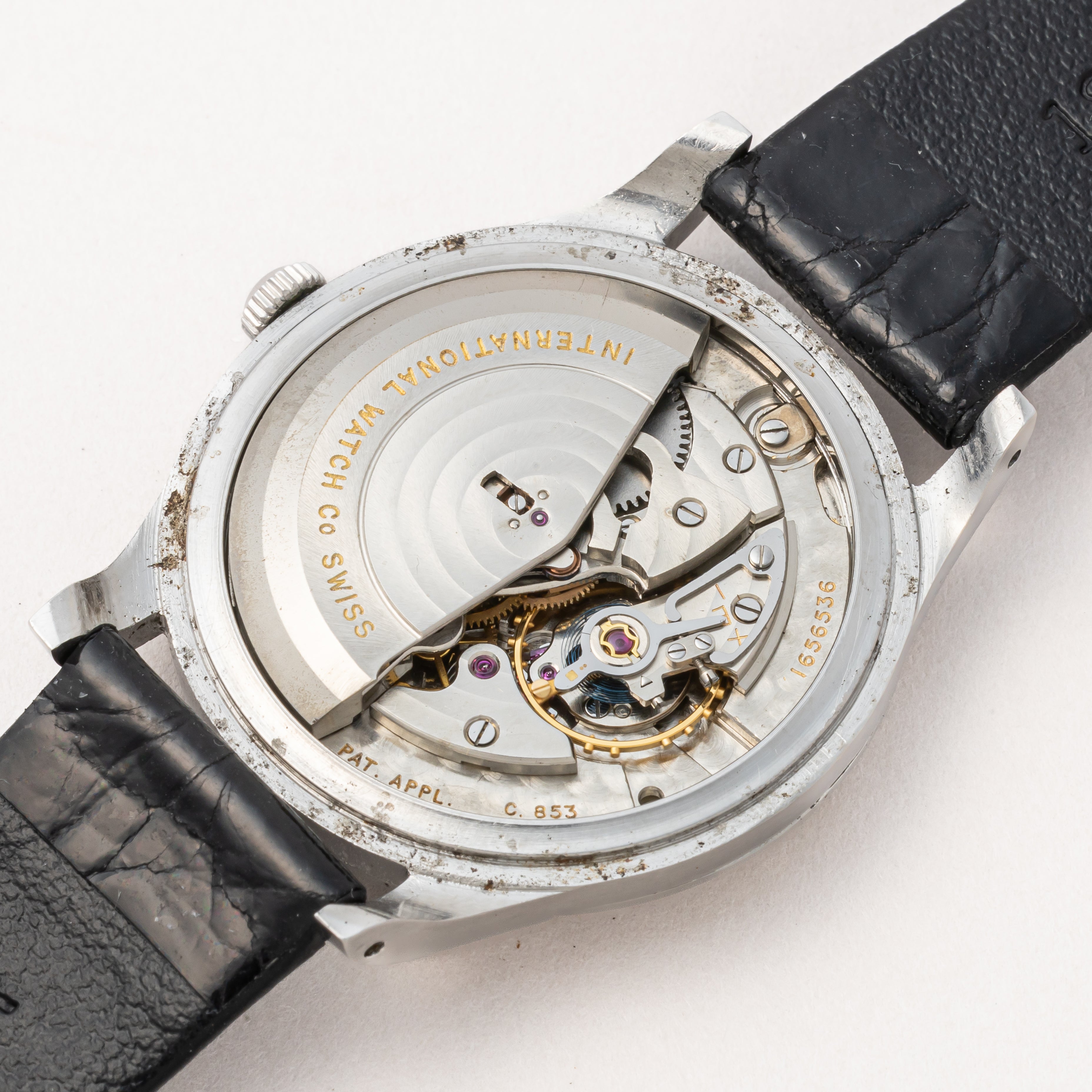 IWC ラウンドケース ノンデイト自動巻き 1962年製 Cal.853 純正尾錠付き