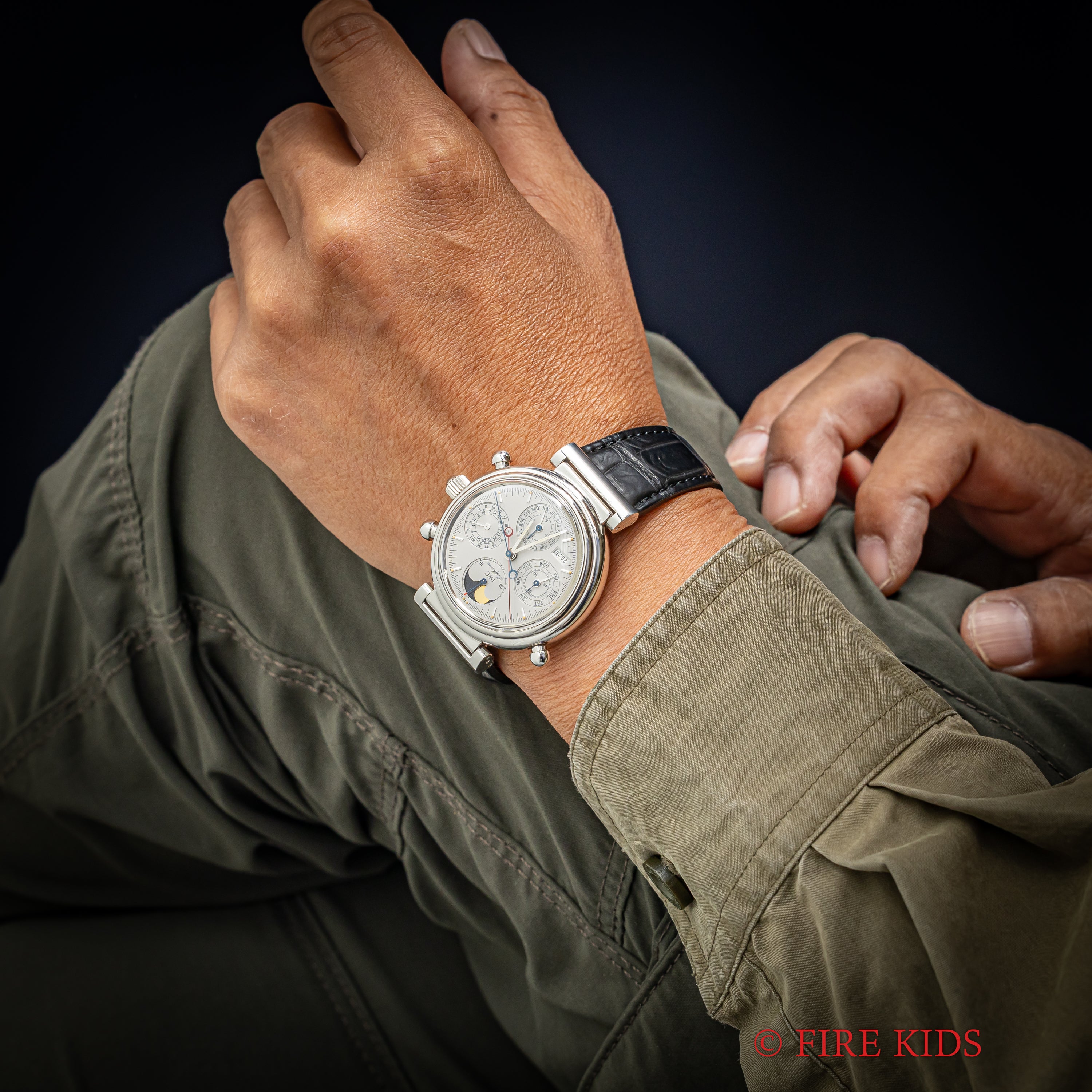 IWC 1996年製 プラチナ無垢 ダ・ヴィンチ パーペチュアルカレンダー ラトラパンテ 自動巻きRef.3751-003 箱、ギャラ、取説付き