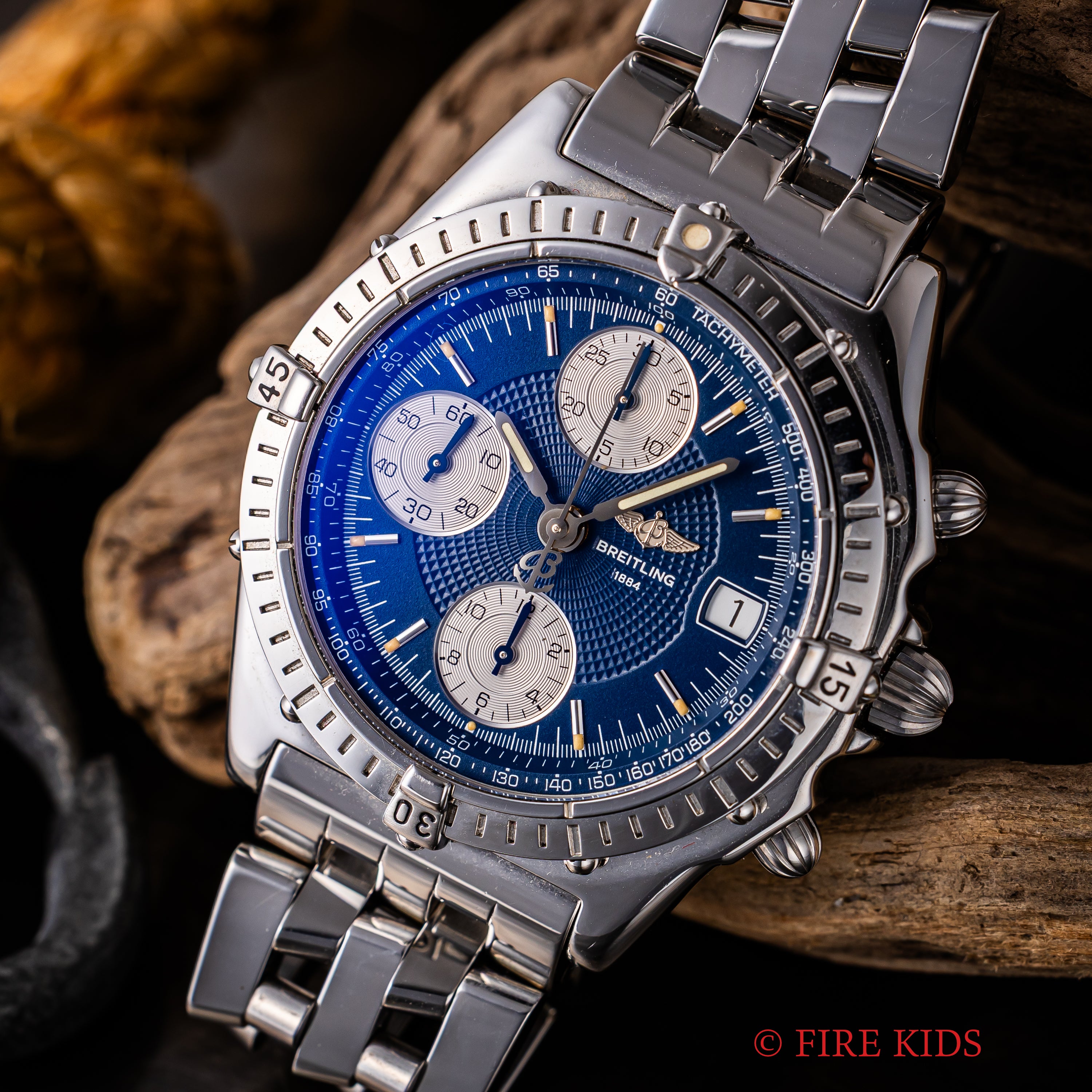 ブライトリング クロノマットブルー 1990年代製 ブレス 自動巻き Ref.A13050.1