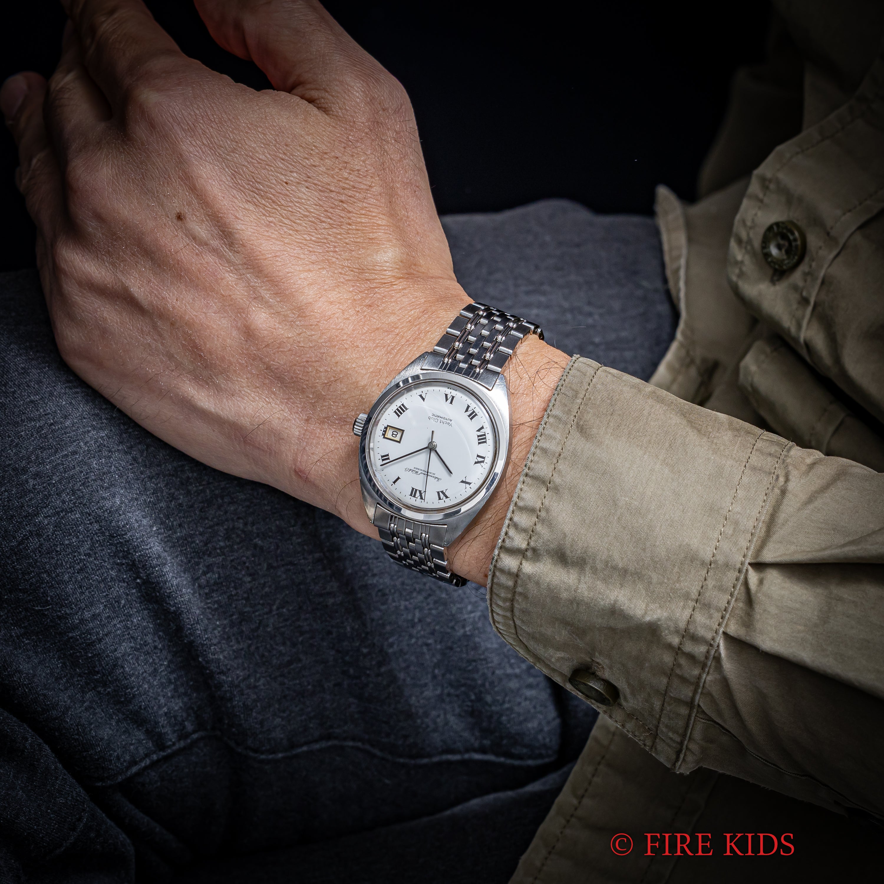 IWC ヨットクラブ Ref.811AD 1973年製 ペラトン式自動巻き Cal.8541B 純正ゲイフレアーブレス付きホワイトローマン