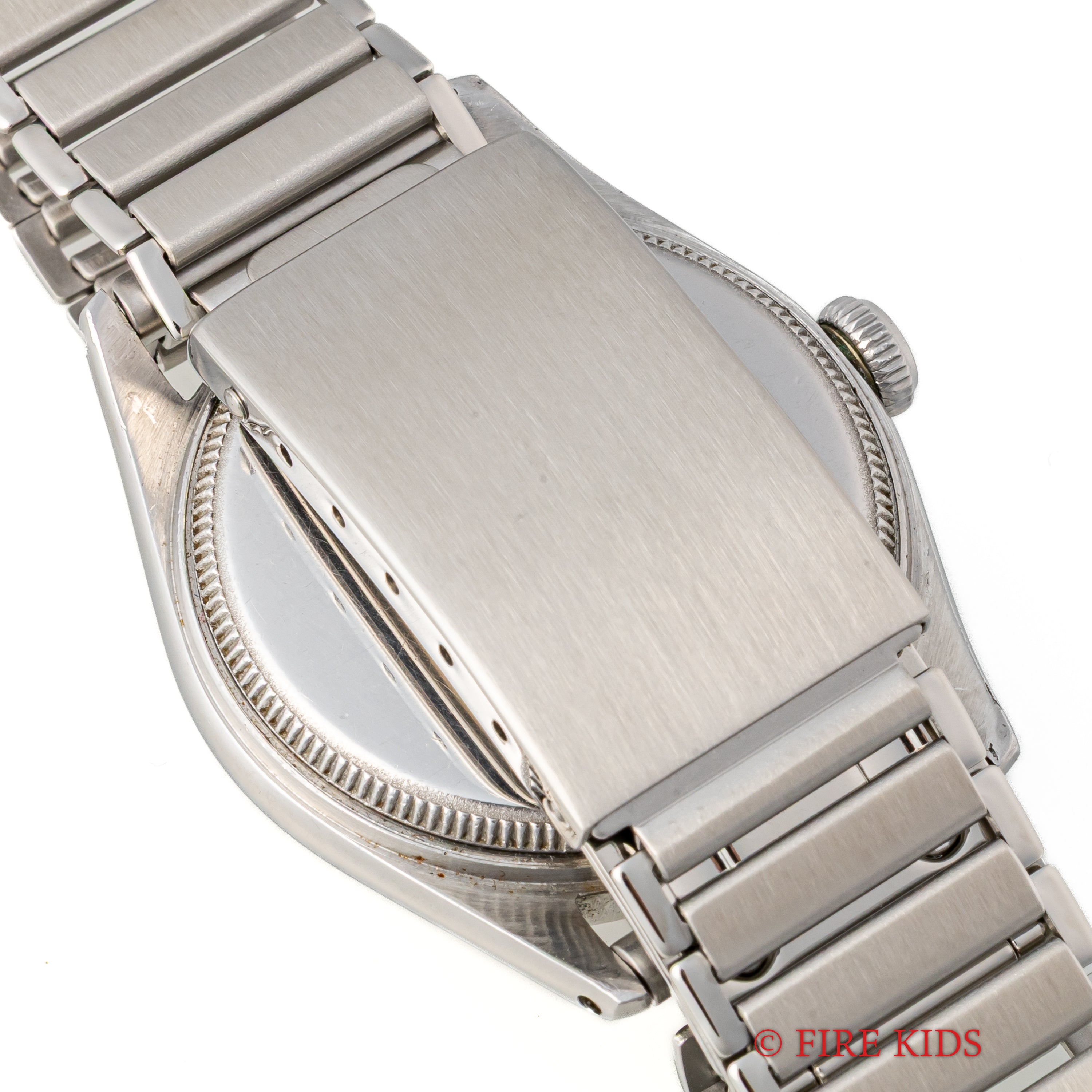 ロレックス オイスター ベイヤーWネーム 1945年製 飛びアラビアダイヤル Ref.4444 手巻 社外バンブーブレス