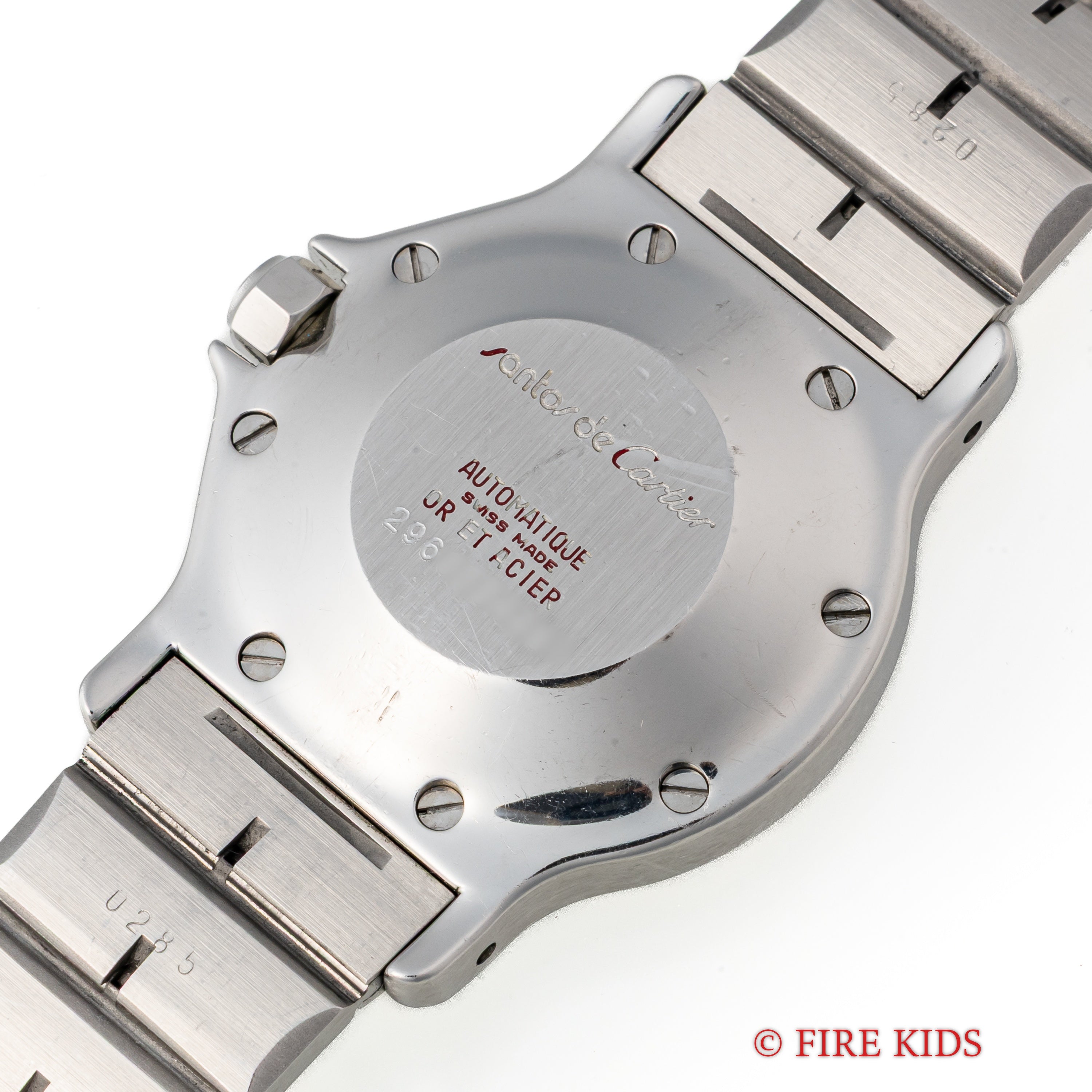 カルティエ サントスオクタゴン LMサイズ 1980年代製 自動巻 コンビ 純正ブレス