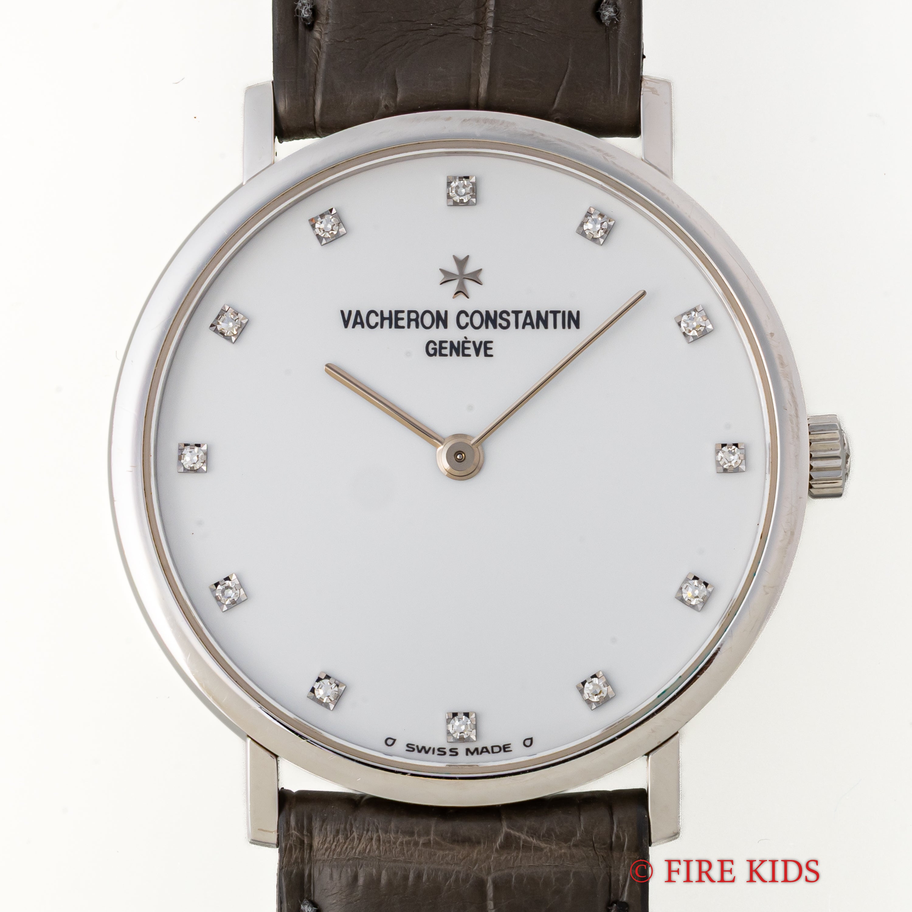 ヴァシュロン・コンスタンタン エッセンシャル 1990年代製 Ref.31039 18金ホワイトゴールド 12Pダイヤ 純正尾錠 ギャラ付