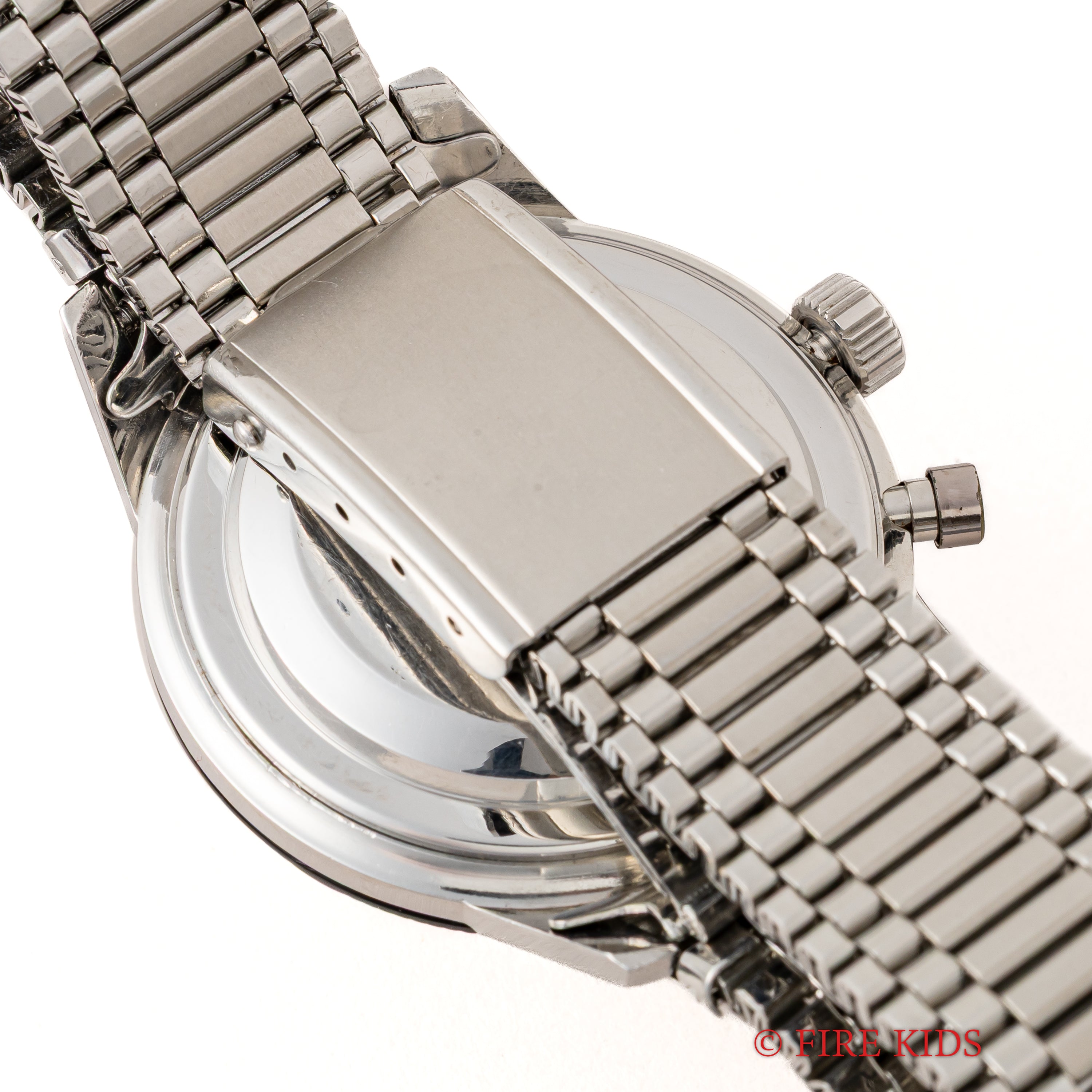 セイコー 1963年製 ワンプッシュクロノグラフ 黒文字盤 プラベゼル Ref.458990 東京オリンピック記念モデル 純正ブレス