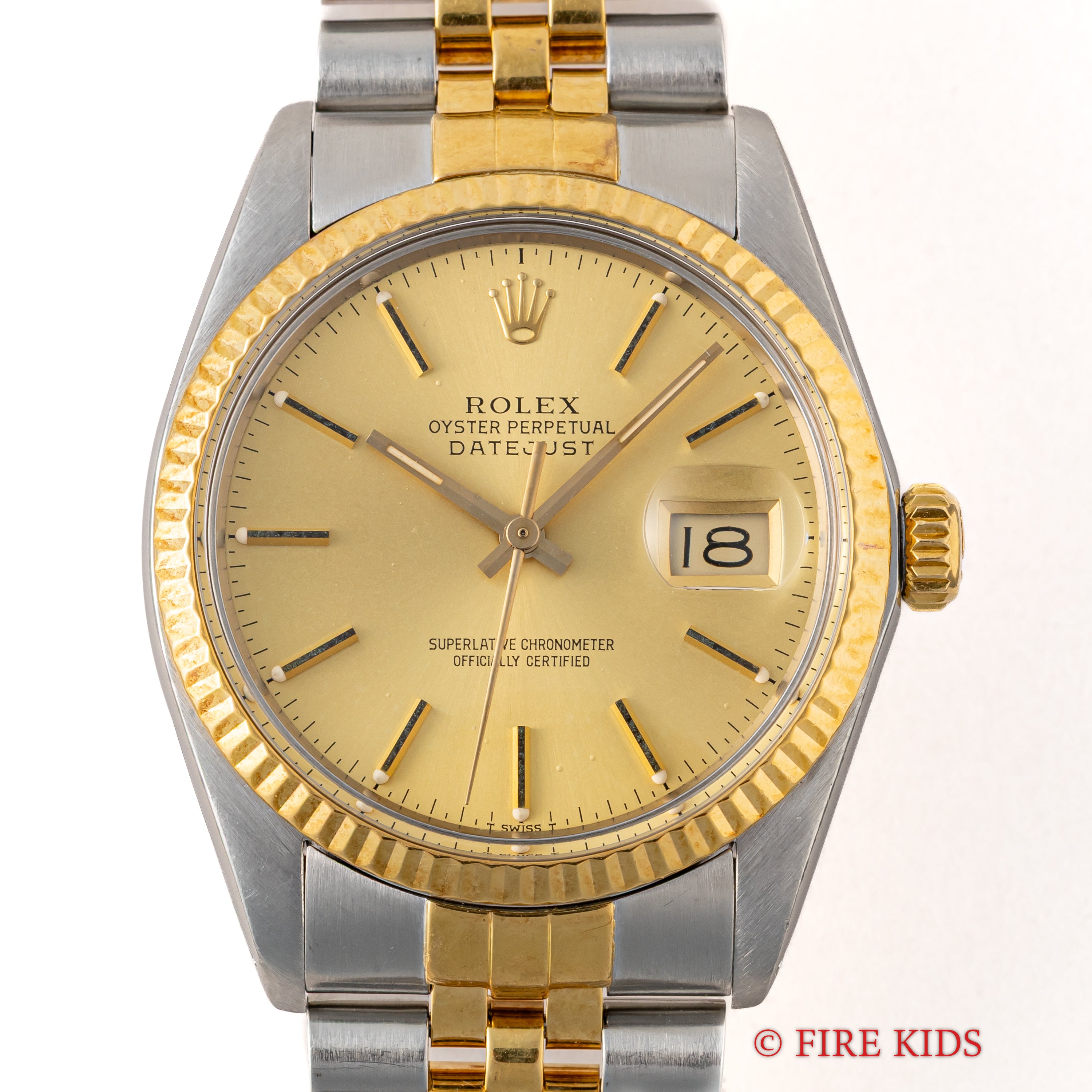 ロレックス 1985年製 デイトジャスト コンビ Ref.16013 自動巻 トリチウム夜光