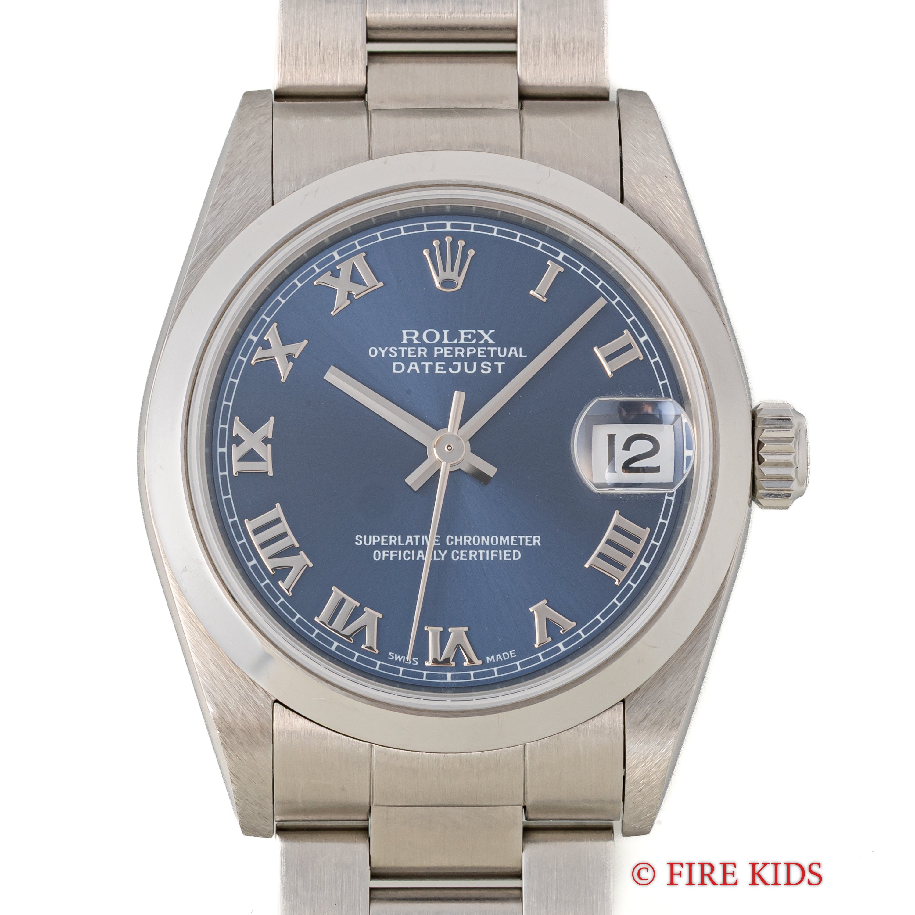 ロレックス デイトジャスト ユニセックスサイズ 2001年製 Ref.78240 ブルーローマンダイヤル ギャラ、タグ、冊子付