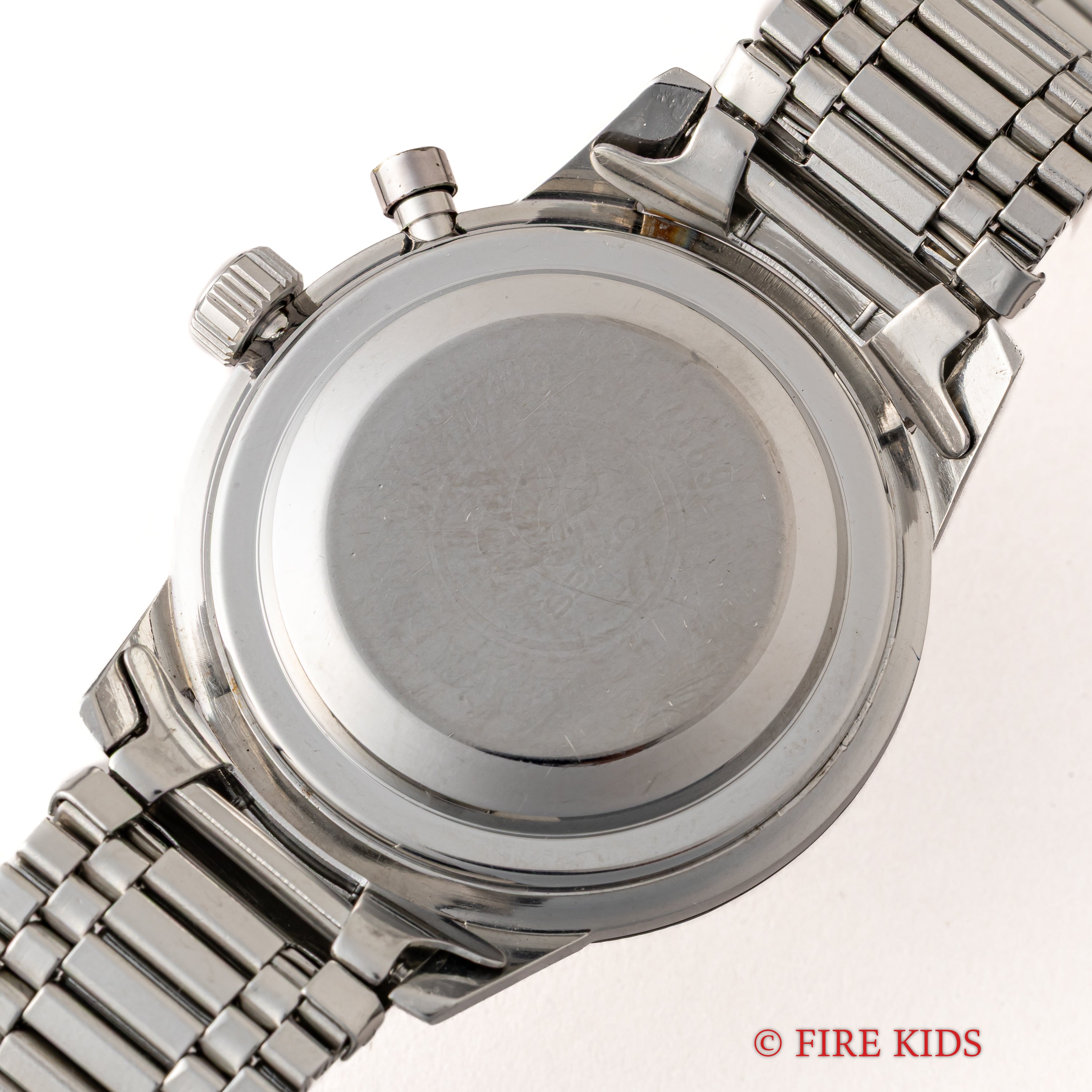 セイコー 1963年製 ワンプッシュクロノグラフ 黒文字盤 プラベゼル Ref.458990 東京オリンピック記念モデル 純正ブレス