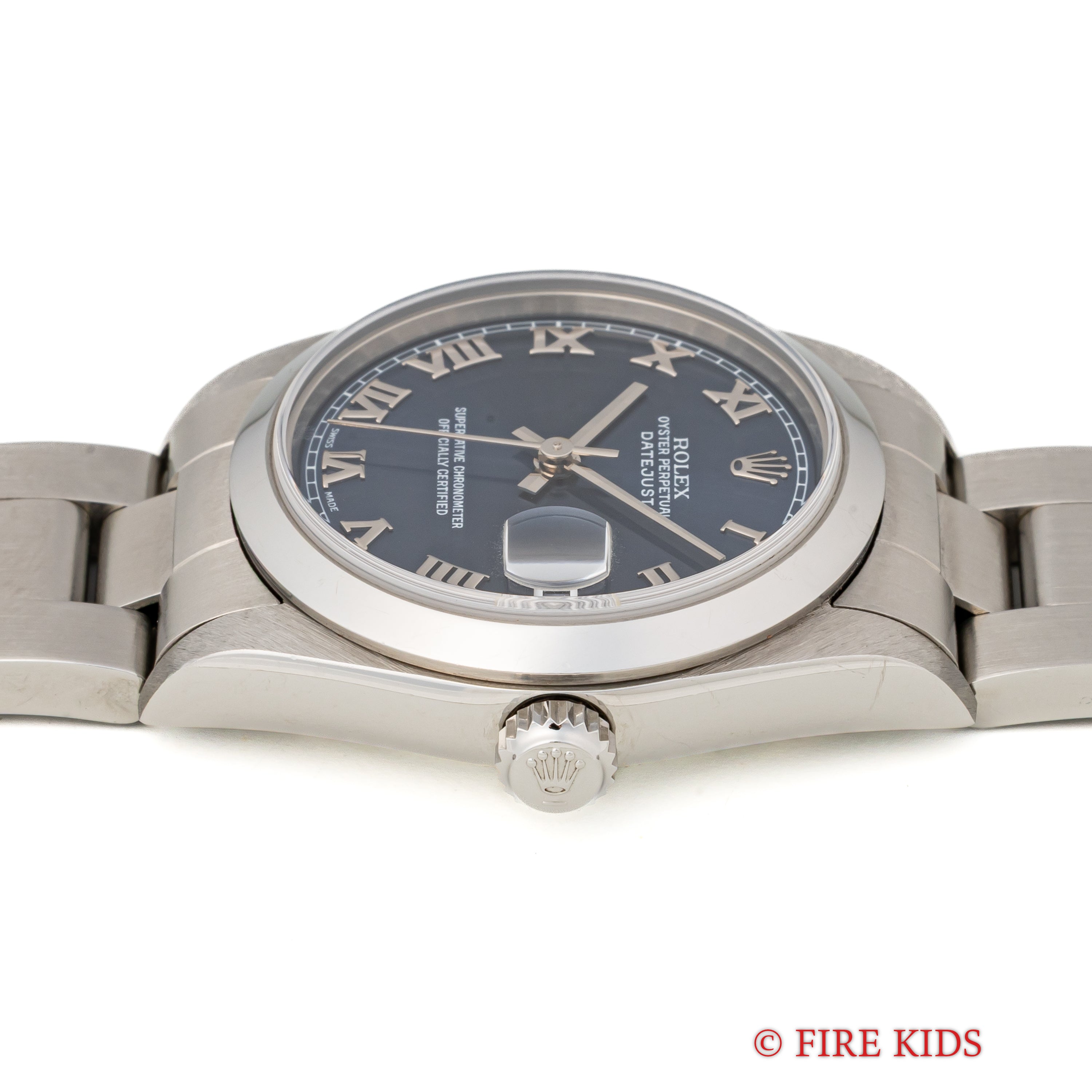 ロレックス デイトジャスト ユニセックスサイズ 2001年製 Ref.78240 ブルーローマンダイヤル ギャラ、タグ、冊子付