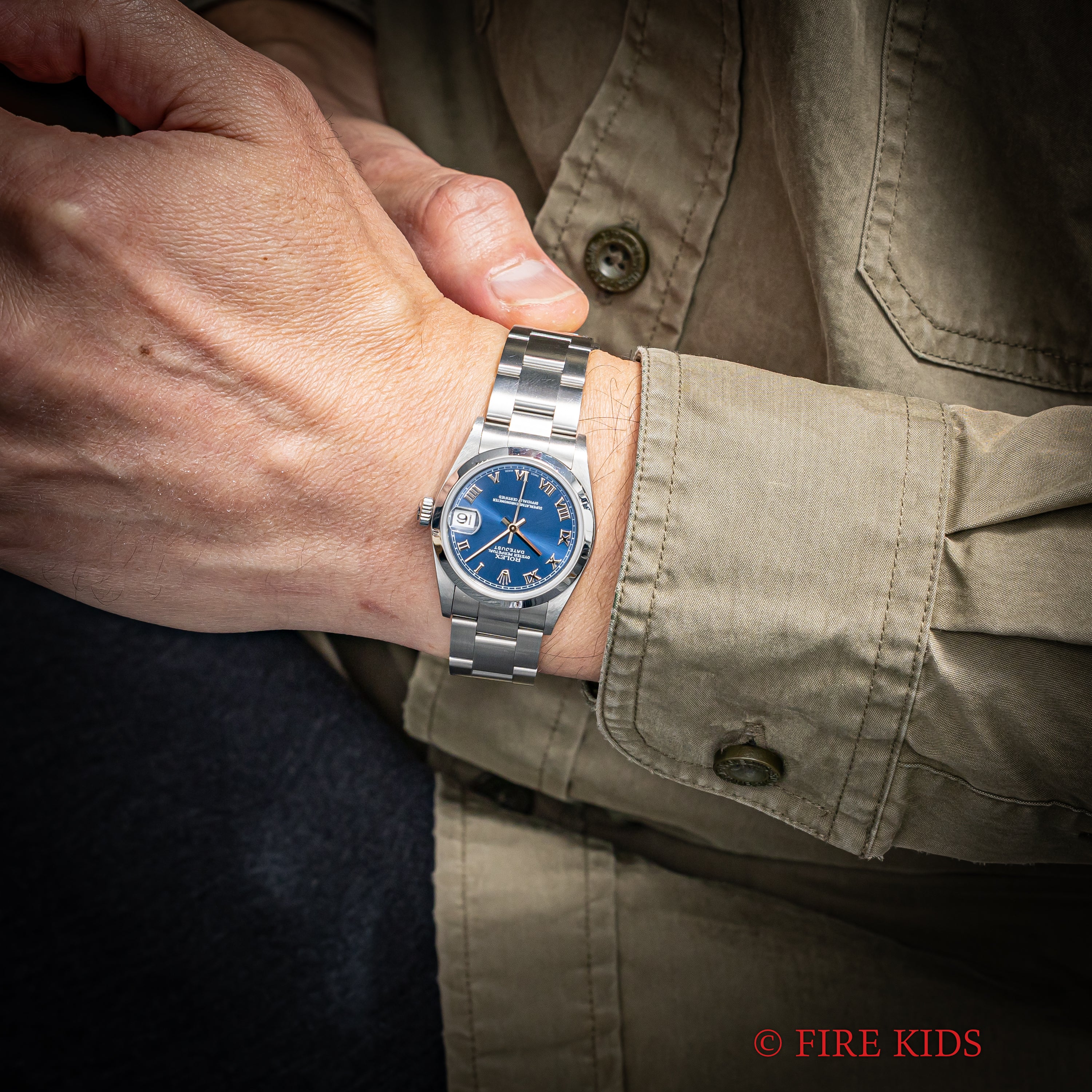 ロレックス デイトジャスト ユニセックスサイズ 2001年製 Ref.78240 ブルーローマンダイヤル ギャラ、タグ、冊子付