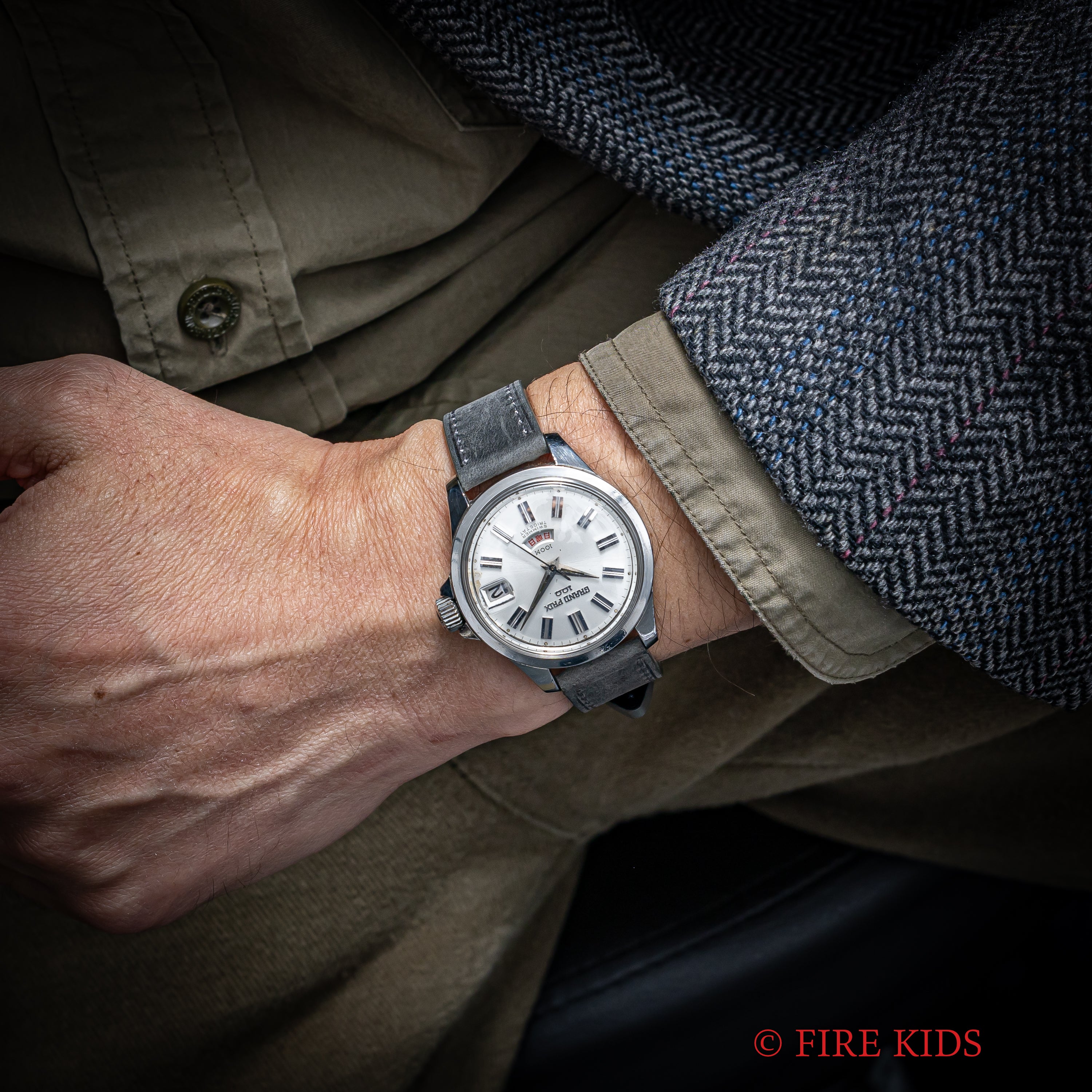 オリエント グランプリ100 スイマー TRIOSTAT 1960年代製 100石自動巻き ねじ込みリューズ