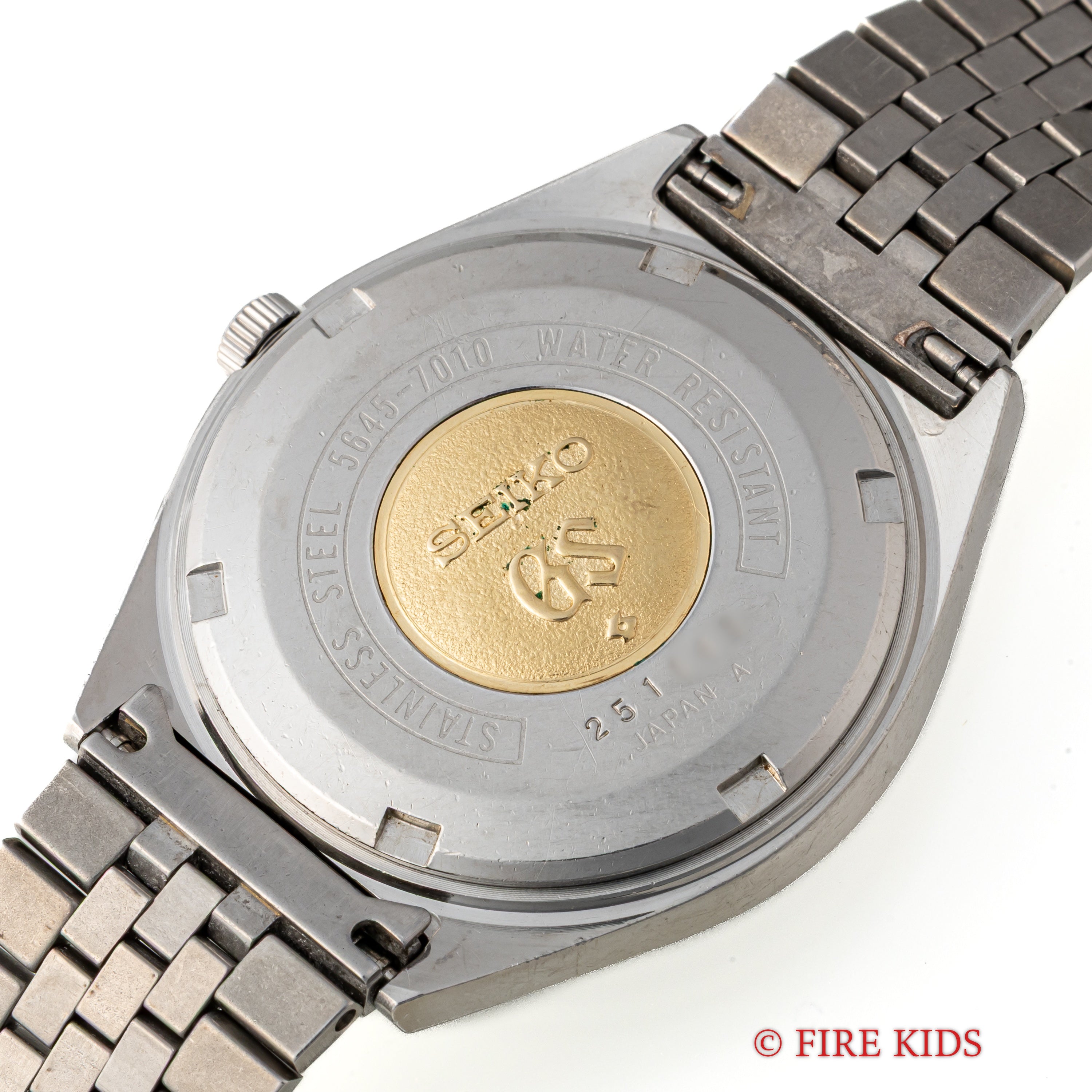 グランドセイコー 1972年製 ネイビーダイヤル Ref.5645-7010 56GS 純正ブレス付