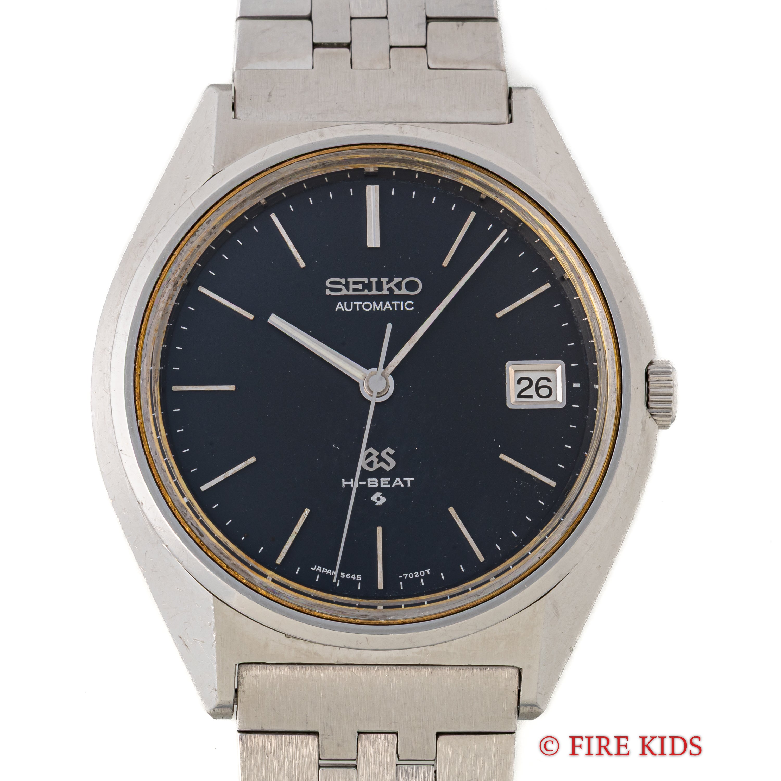 グランドセイコー 1972年製 ネイビーダイヤル Ref.5645-7010 56GS 純正ブレス付