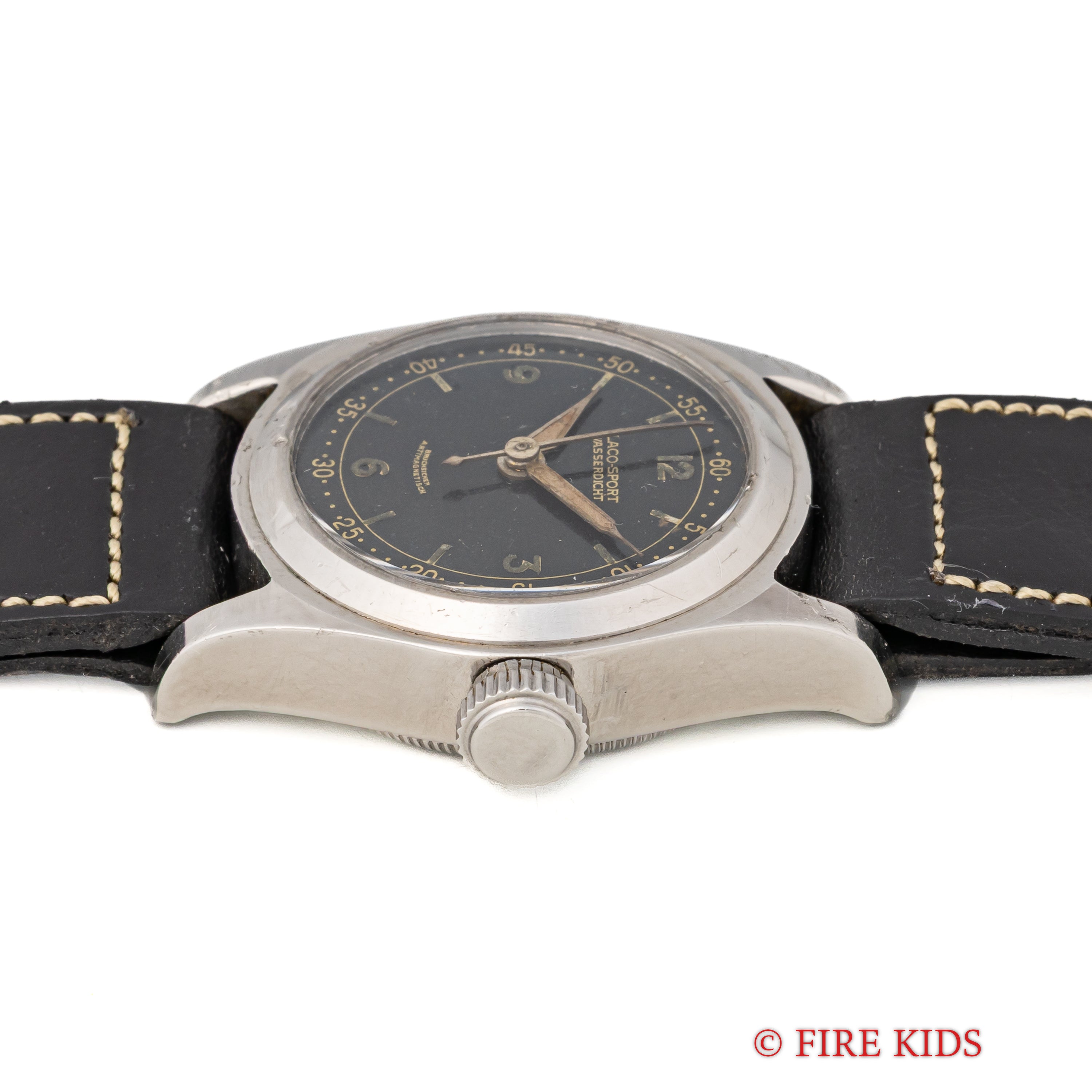 ラコ スポーツ 1930年代後半製 ドイツ時計 手巻き インナーケース ブラック