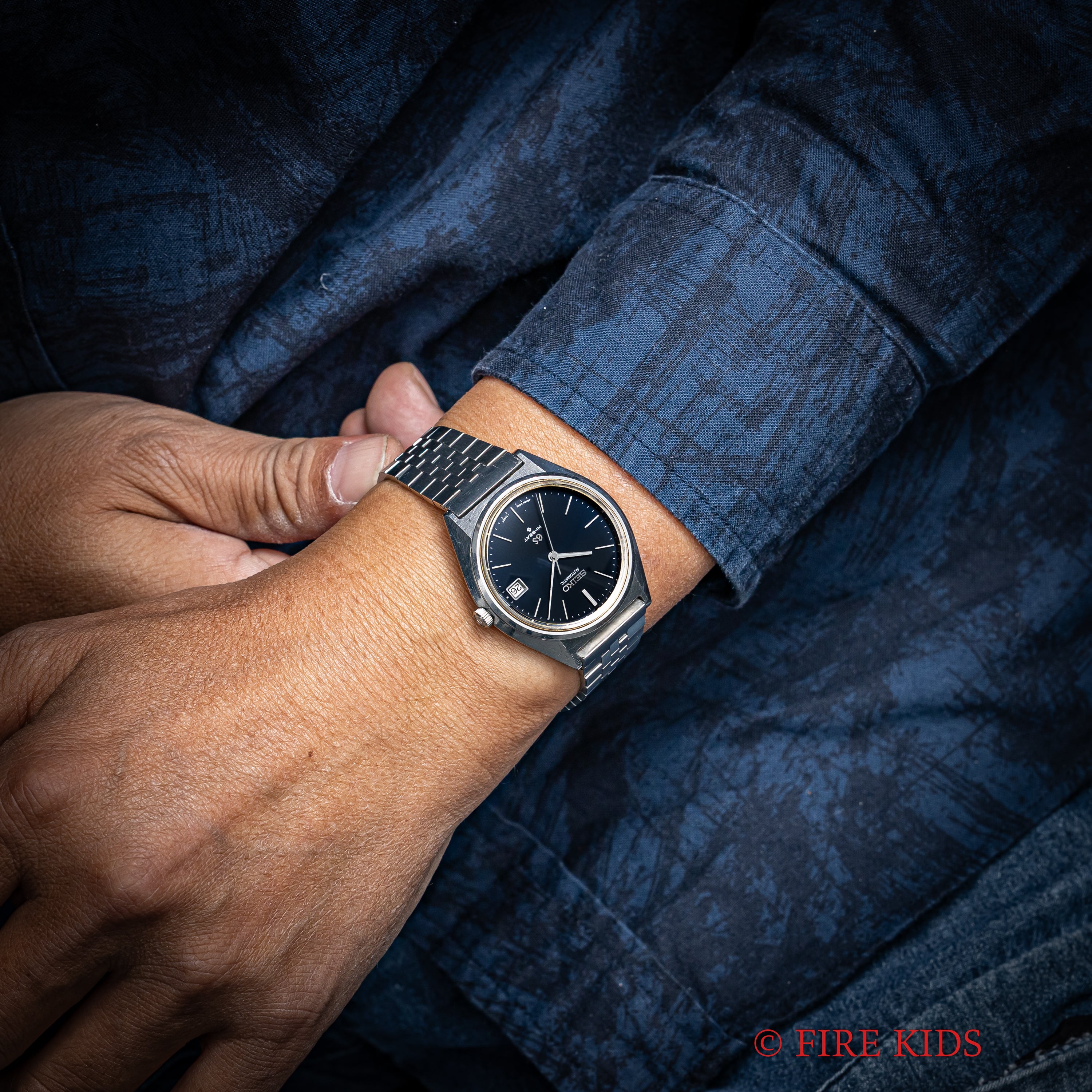 グランドセイコー 1972年製 ネイビーダイヤル Ref.5645-7010 56GS 純正ブレス付