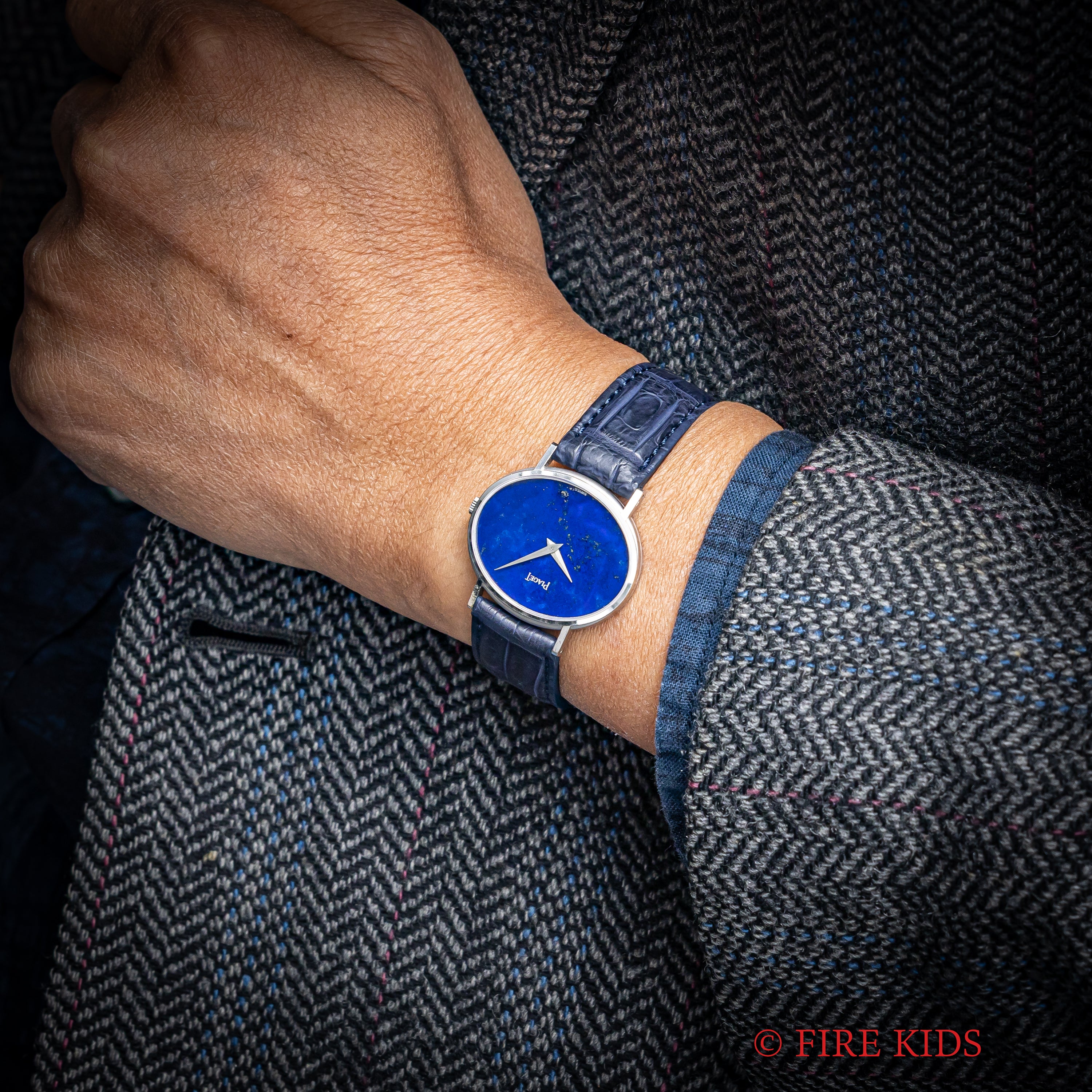 ピアジェ 1980年代製 18金ホワイトゴールド ラピスラズリダイヤル