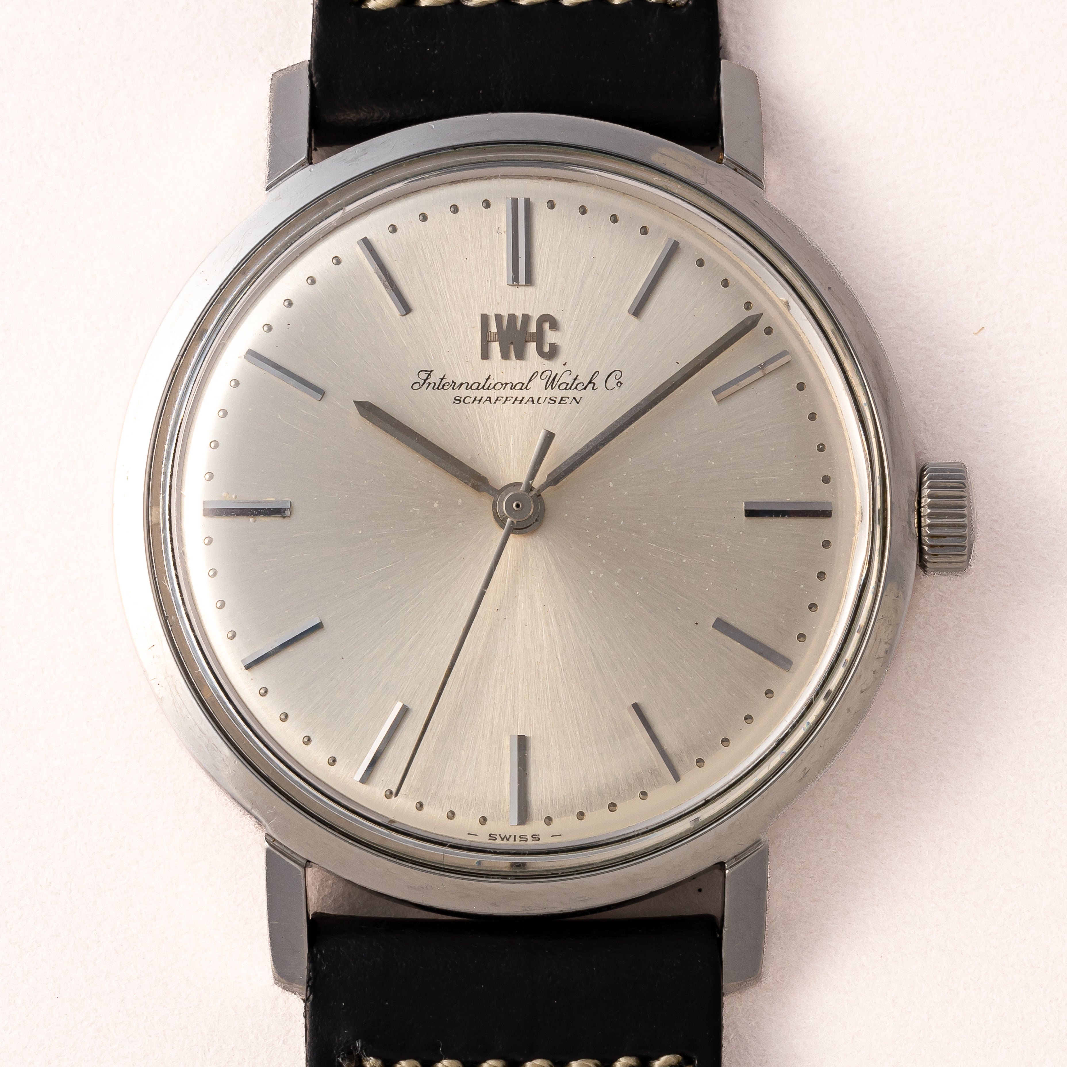 IWC ラウンドケース 1970年製 Ref.1818 手巻き Cal.89 シルバーダイヤル