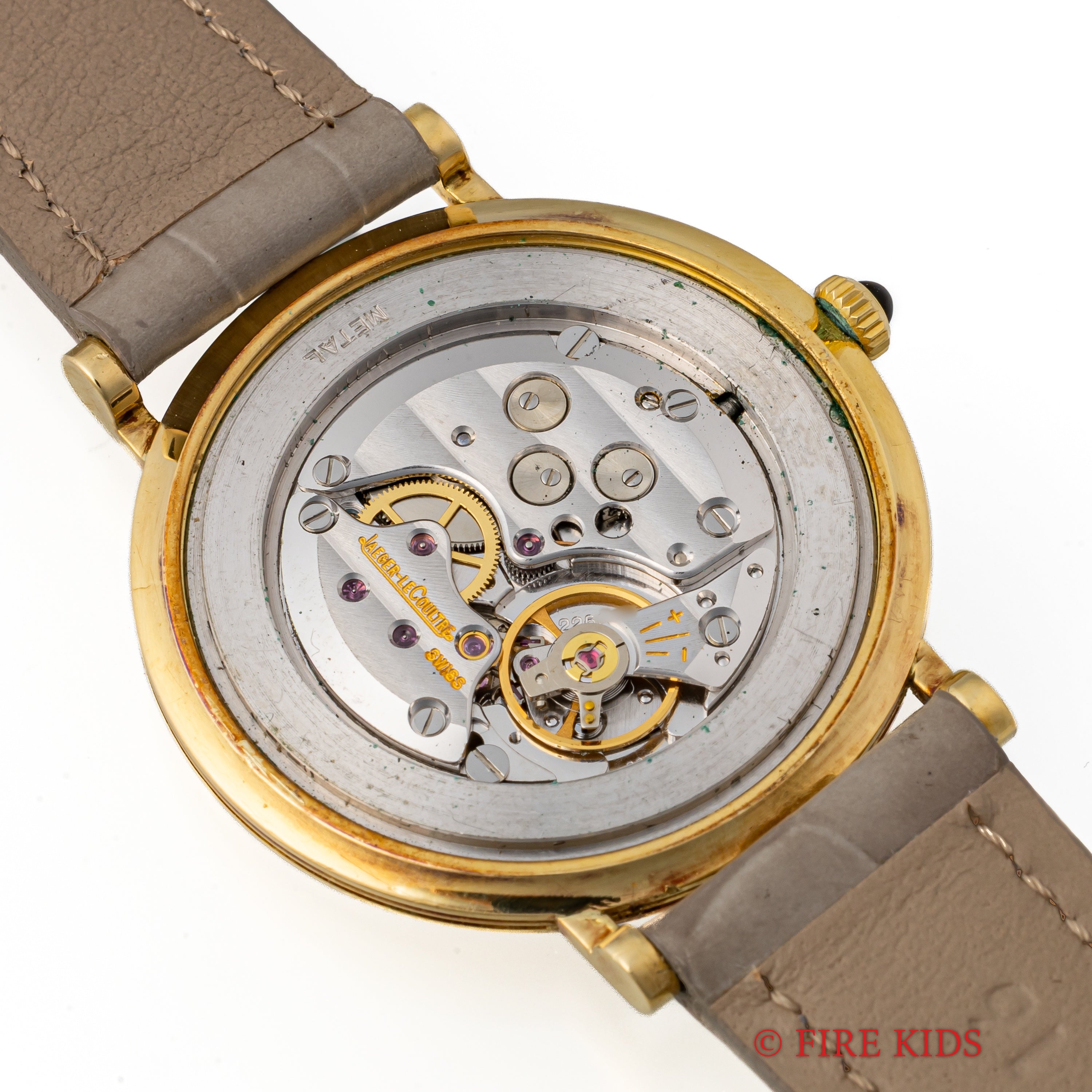 ジャガールクルト ラウンド 18金無垢イエローゴールド 1980年代 Cal.895 純正18金無垢尾錠