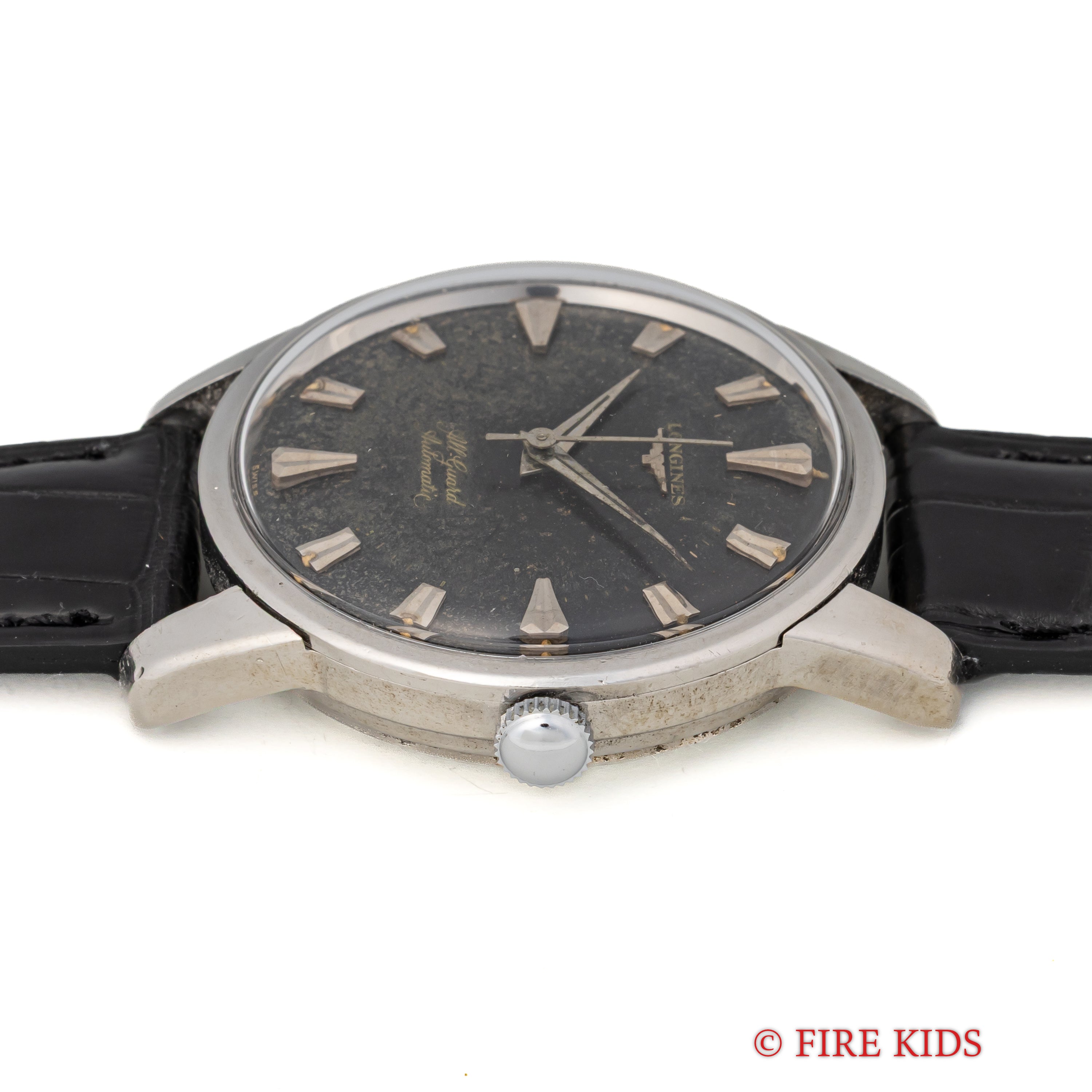 ロンジン オールガード 1955年製 ブラックミラーダイヤル 自動巻 cal. 19AS