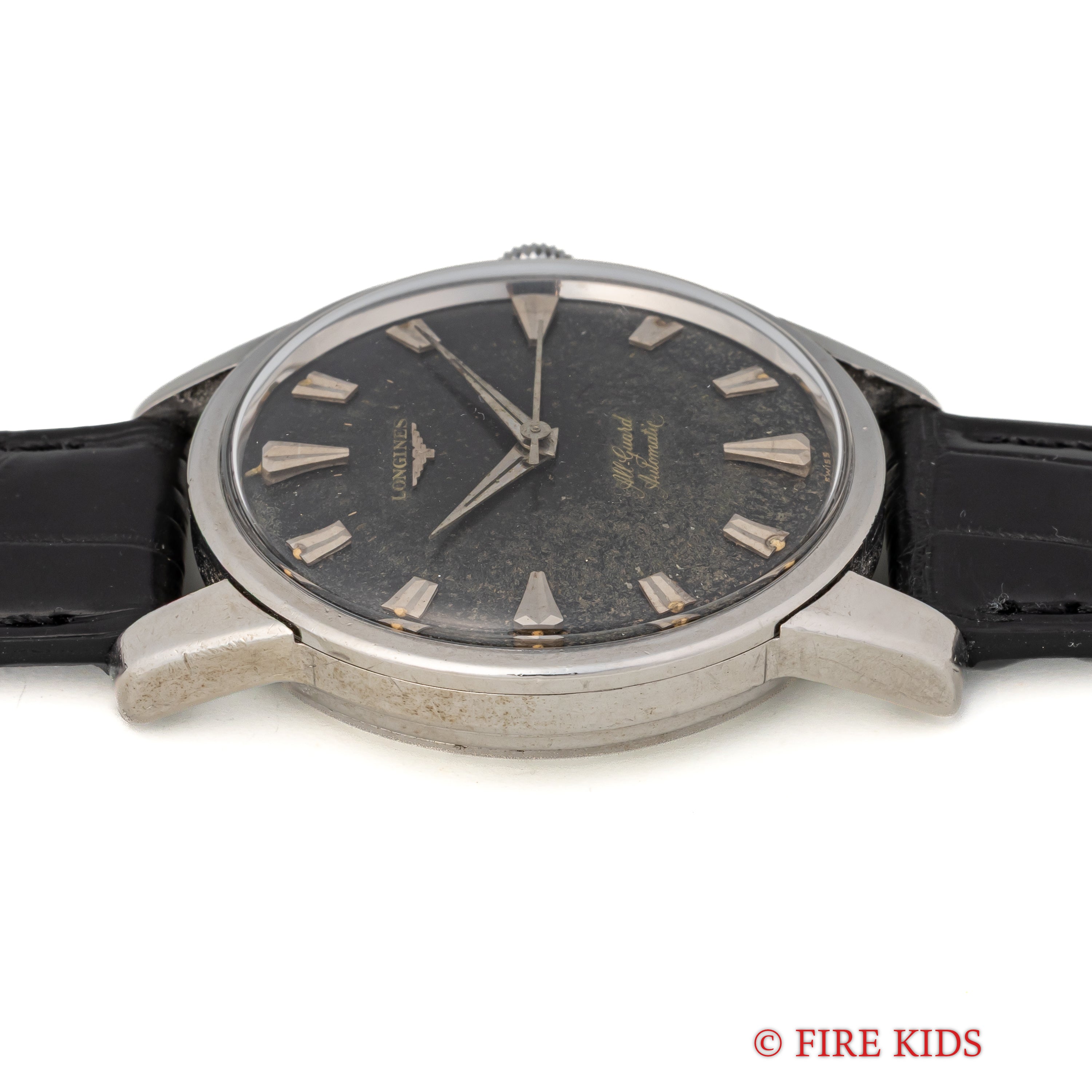 ロンジン オールガード 1955年製 ブラックミラーダイヤル 自動巻 cal. 19AS