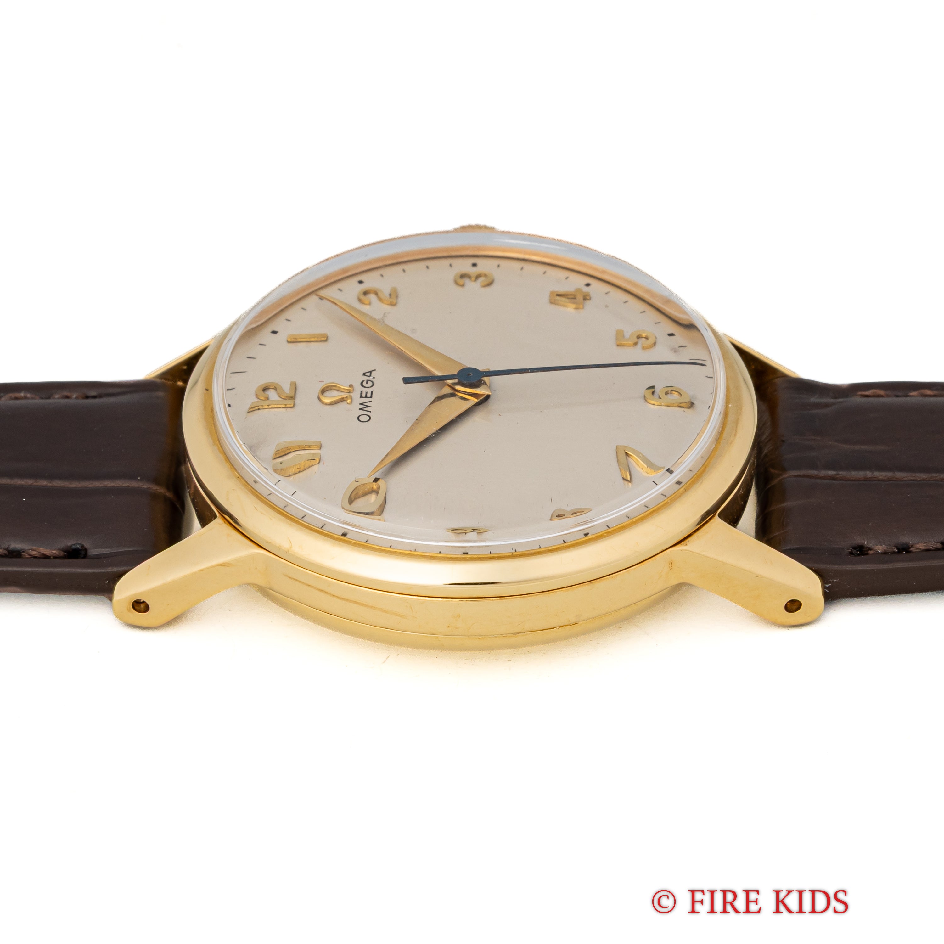 オメガ 30mmキャリバー 1961年製 全アラビア Cal.285 USケース 18金イエローゴールド