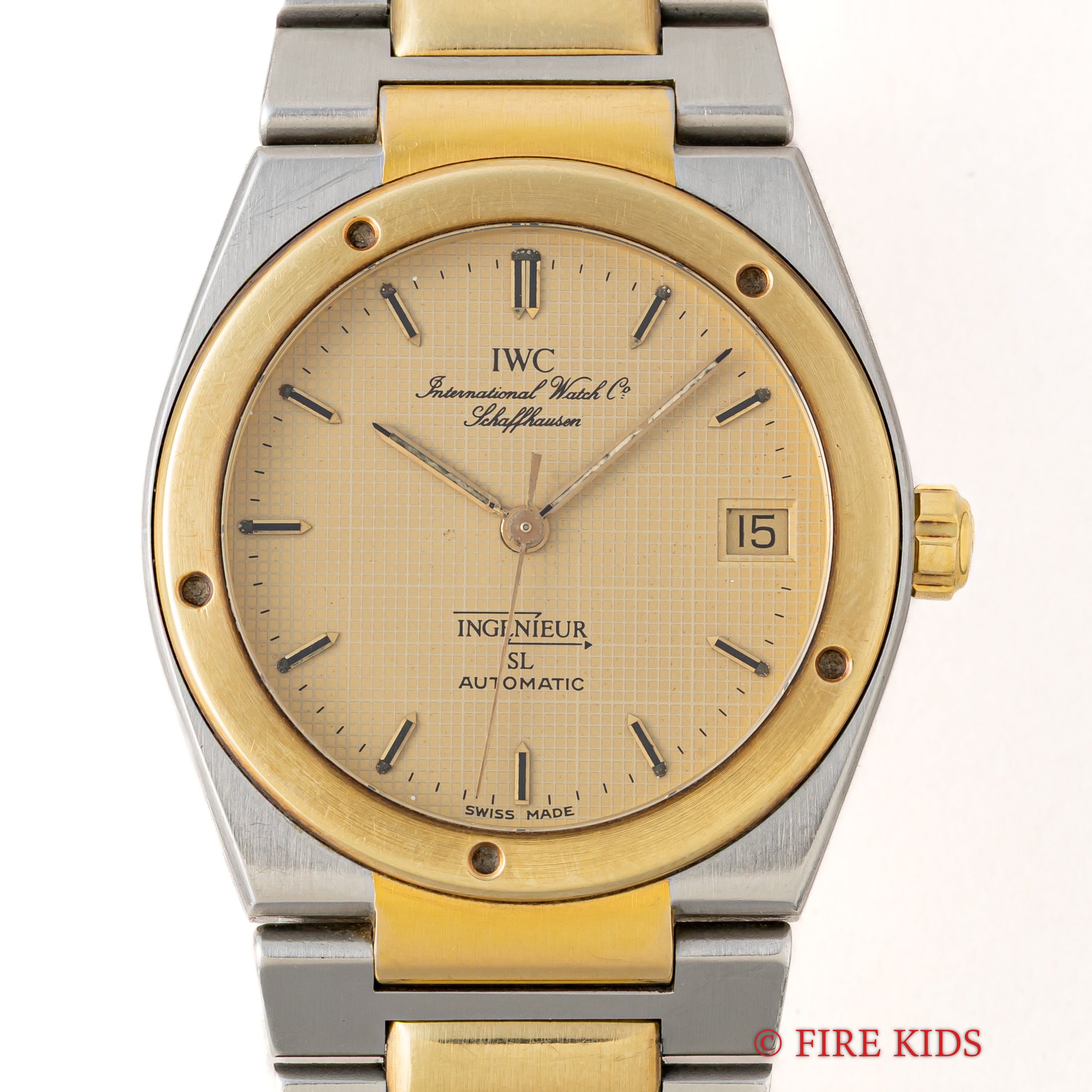 IWC インヂュニアSL 1989年製 Ref.3506 コンビ ジェンタデザイン 耐磁時計 自動巻きクロノメーター