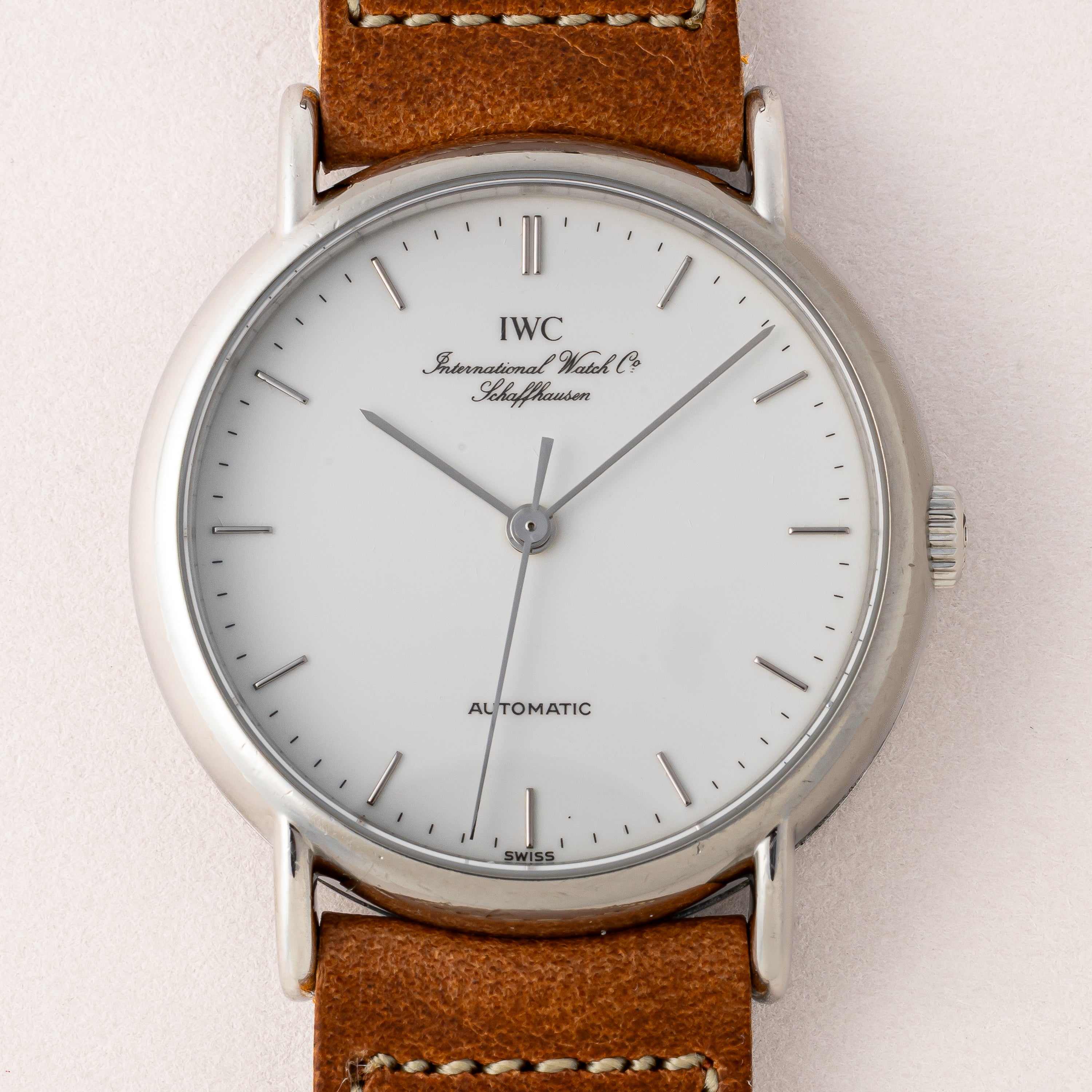 IWC ポートフィノ ノンデイト 1991年製 自動巻 ホワイトエナメルダイヤル 純正尾錠付き