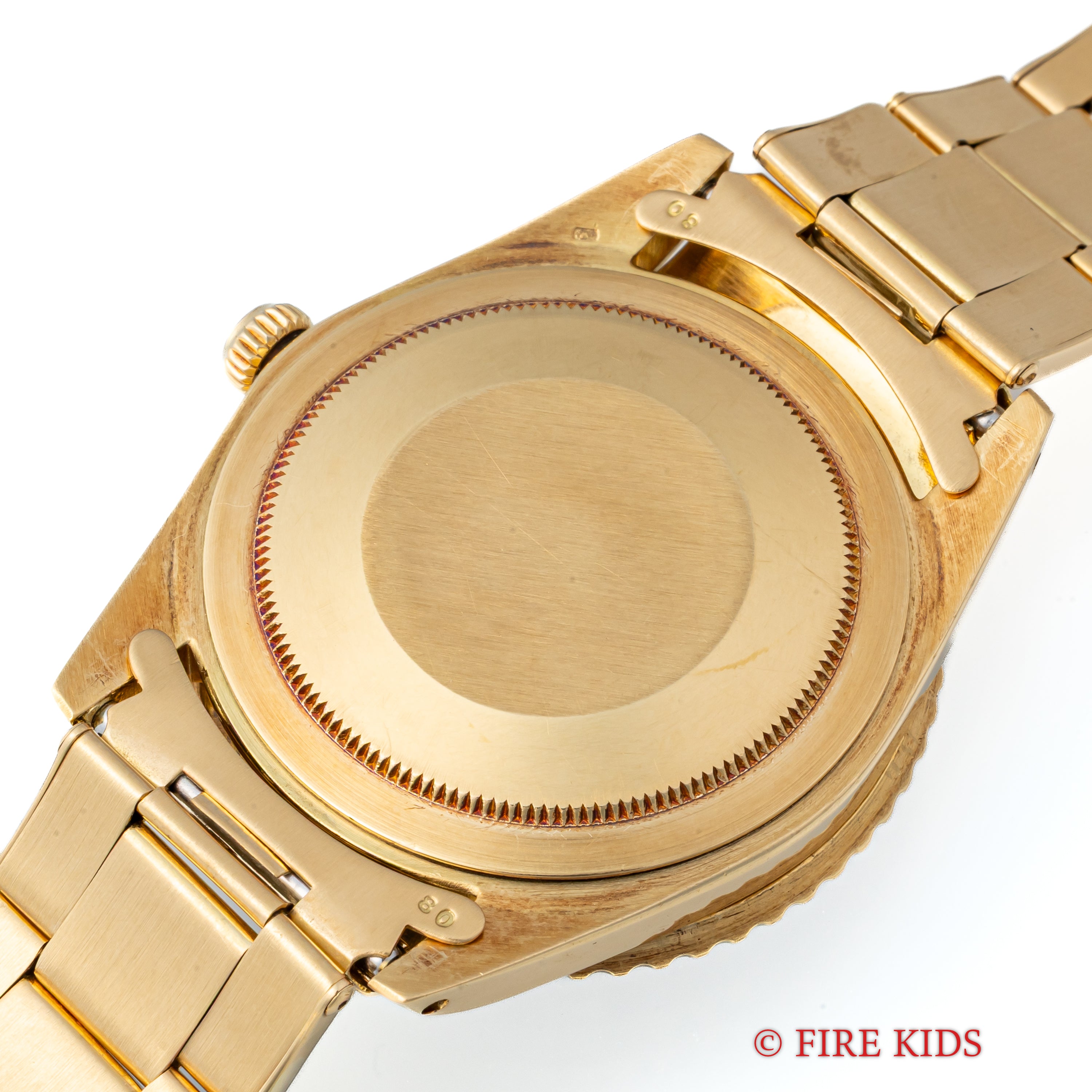 ロレックス 18金無垢GMTマスター Ref.1675 1964年製 ガードレス 茶ツボ アルファハンド 純正金無垢リベットブレス