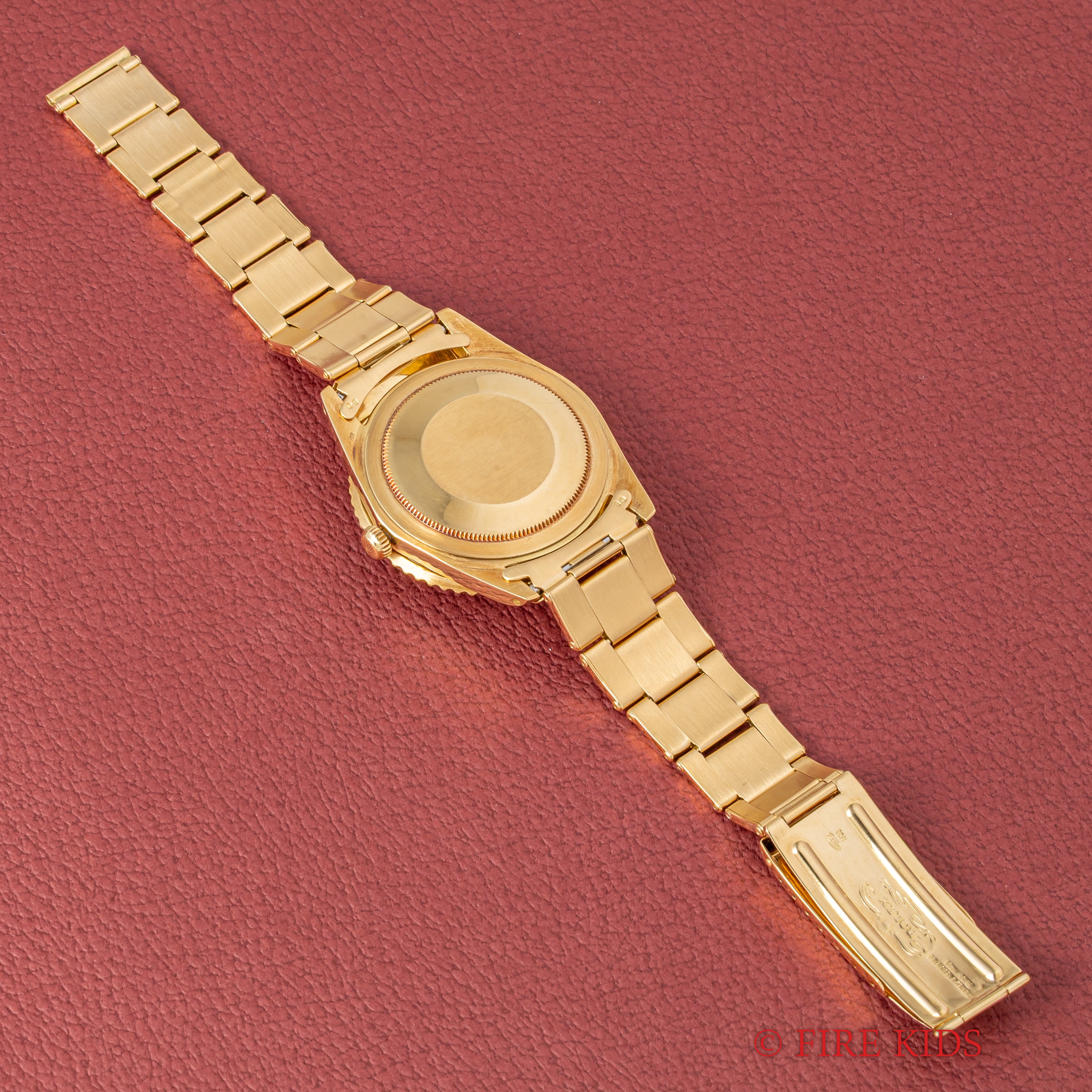 ロレックス 18金無垢GMTマスター Ref.1675 1964年製 ガードレス 茶ツボ アルファハンド 純正金無垢リベットブレス