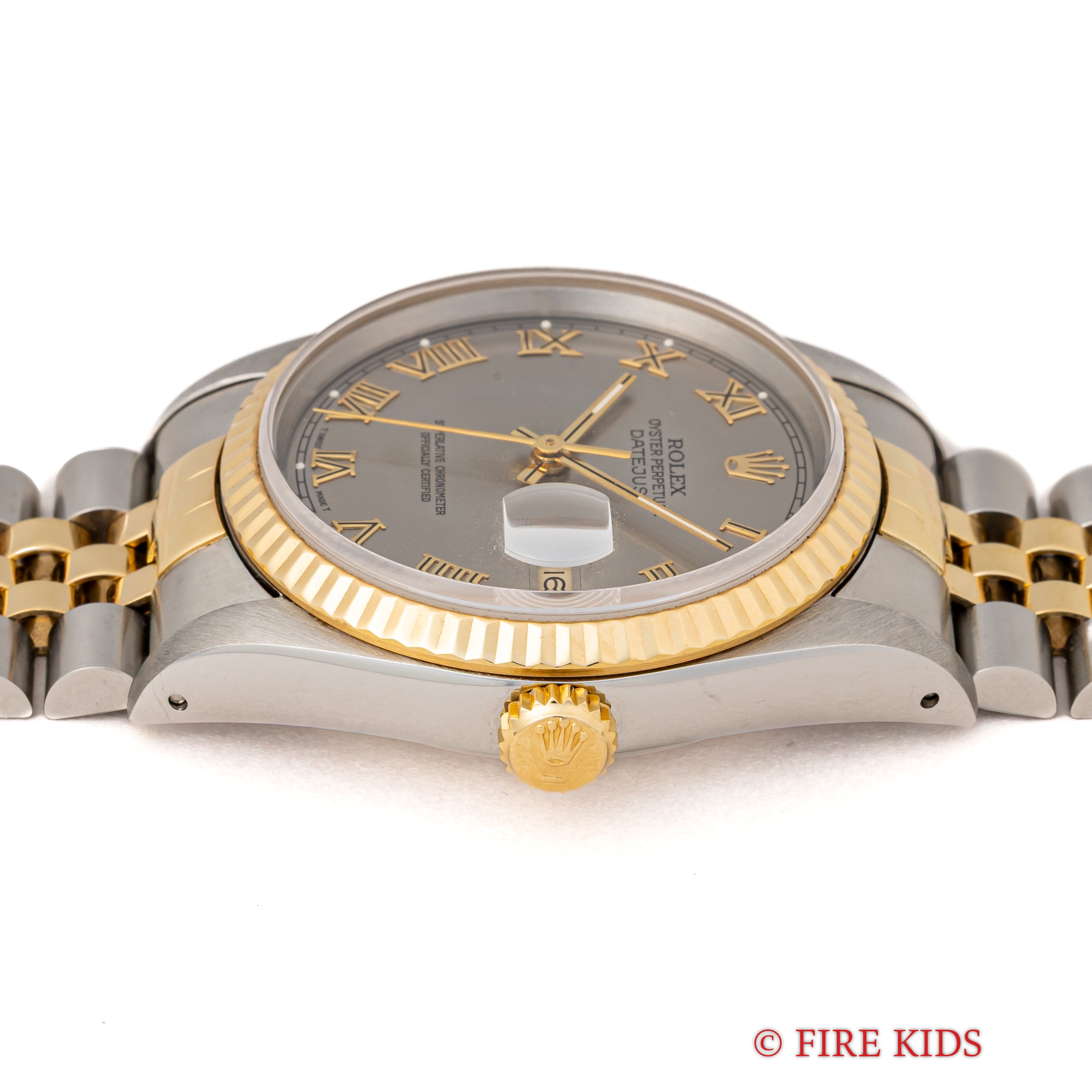 ロレックス デイトジャスト 1991年製 コンビ Ref.16233 グレーローマンダイヤル 純正コンビジュビリーブレス