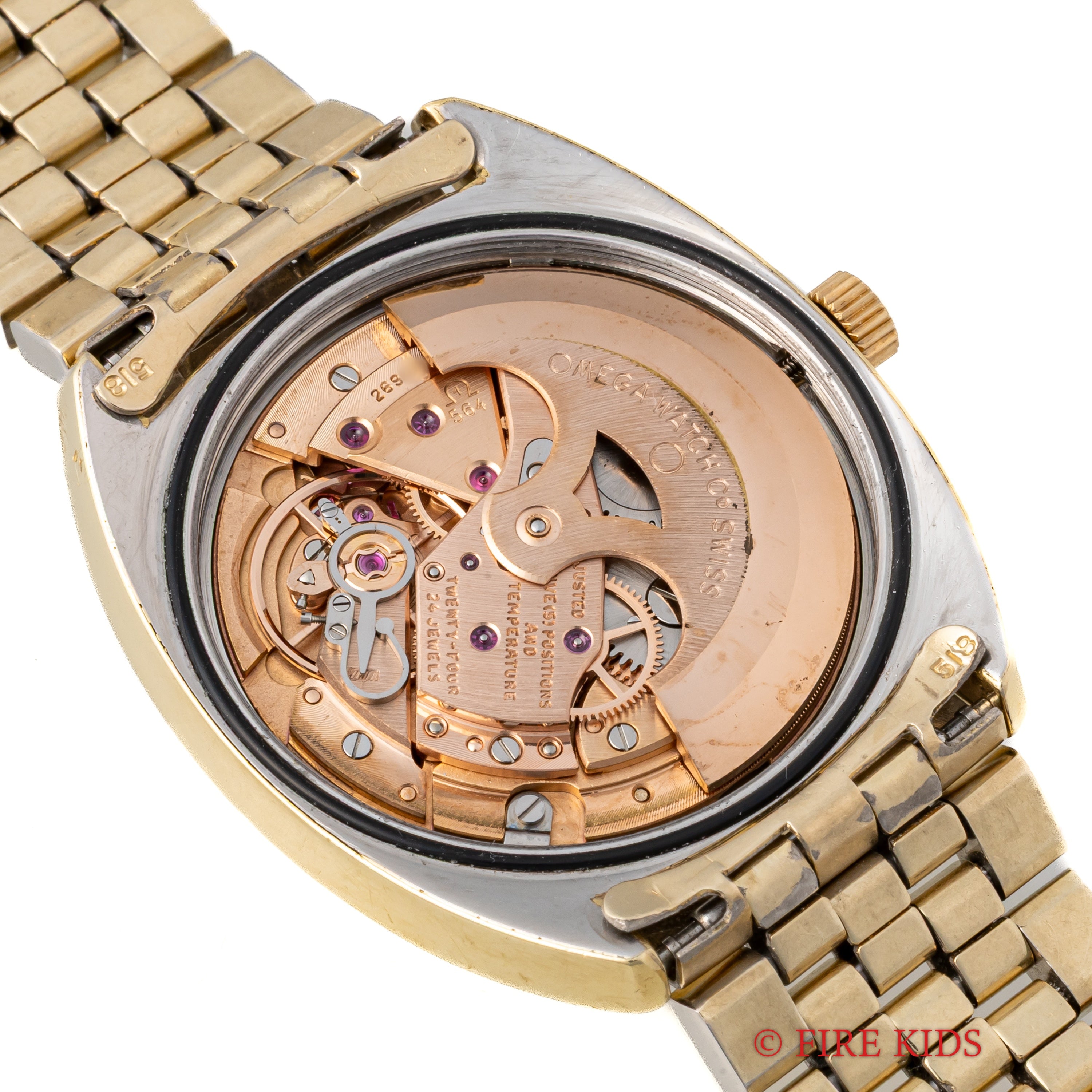 オメガ コンステレーション 1968年製 トップゴールドケース リネンダイヤル ジェンタデザイン 自動巻クロノメーター 純正ブレス