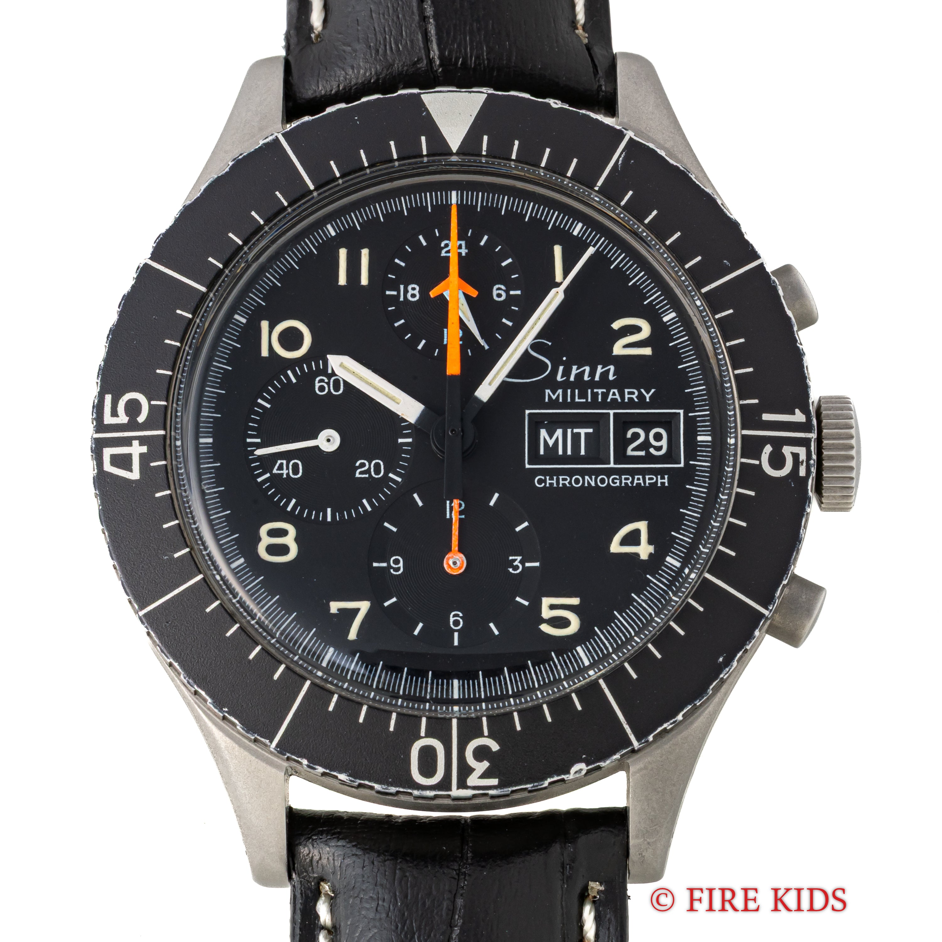 ジン ミリタリークロノグラフ 1990年代製 レマニアCal.5100搭載自動巻き